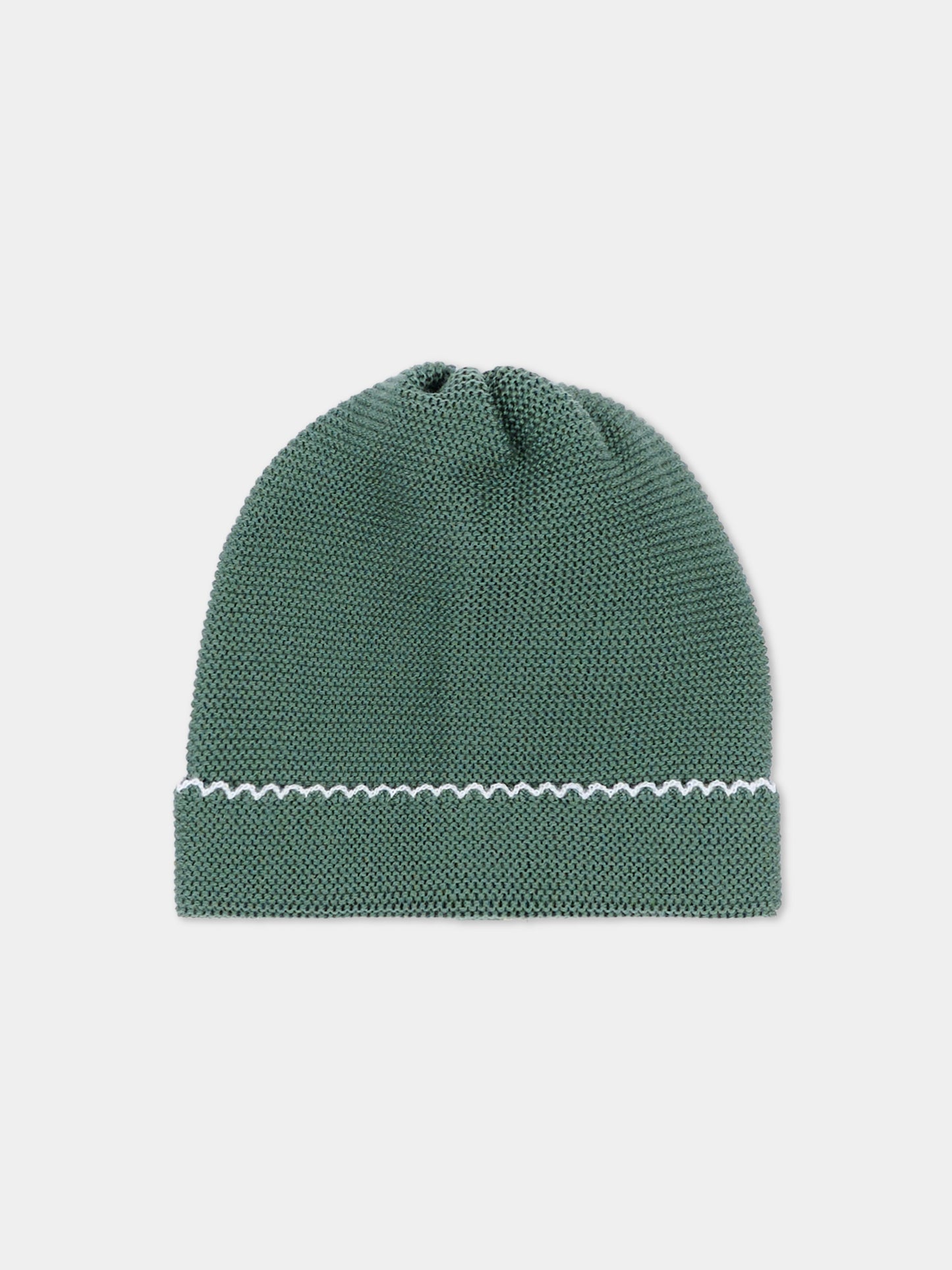 Cappello verde per neonato,Little Bear,4124 BOSCO/CIELO