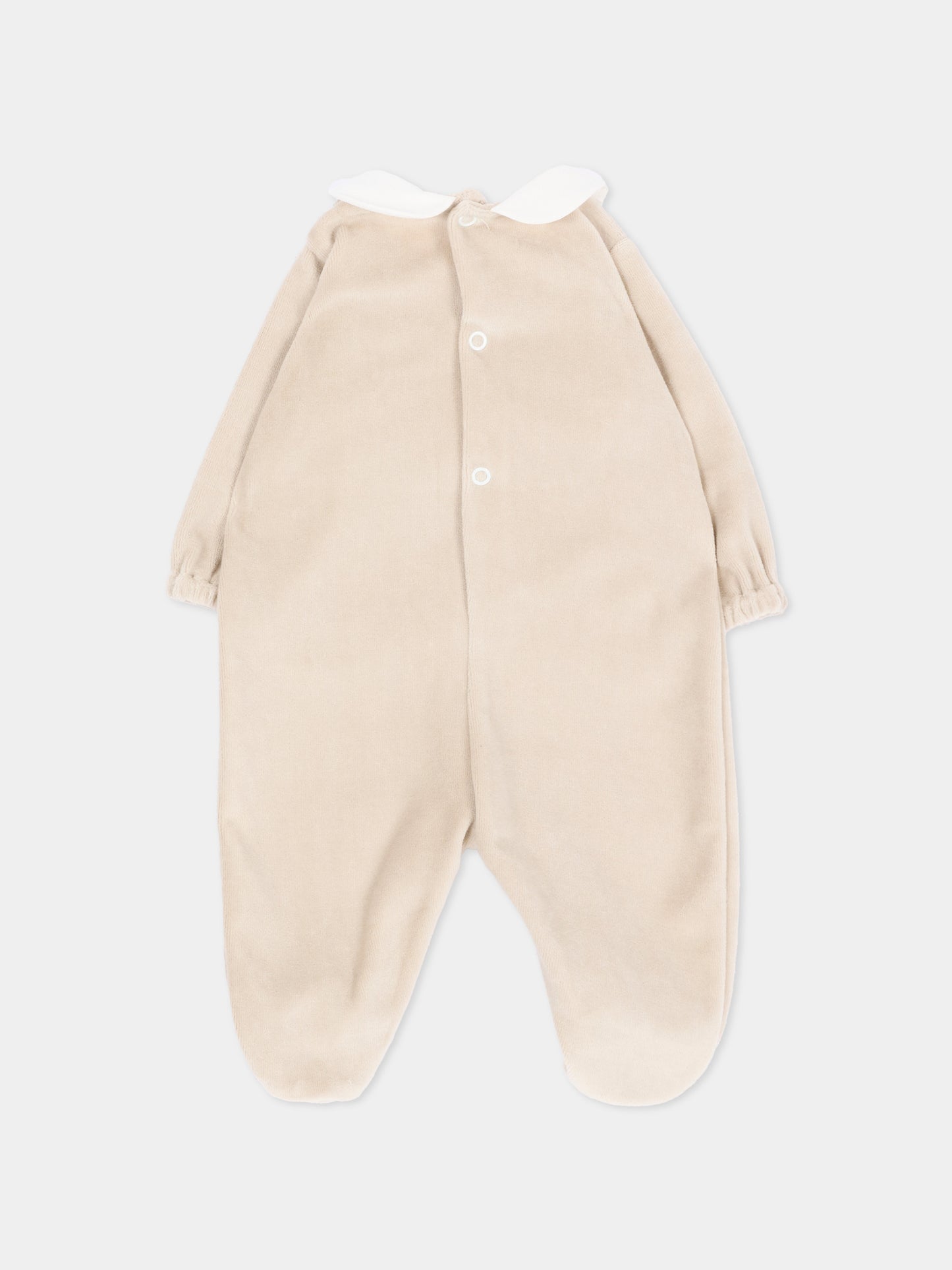 Tutina tortora per neonati con colletto,Little Bear,4049 TORTORA/LATTE