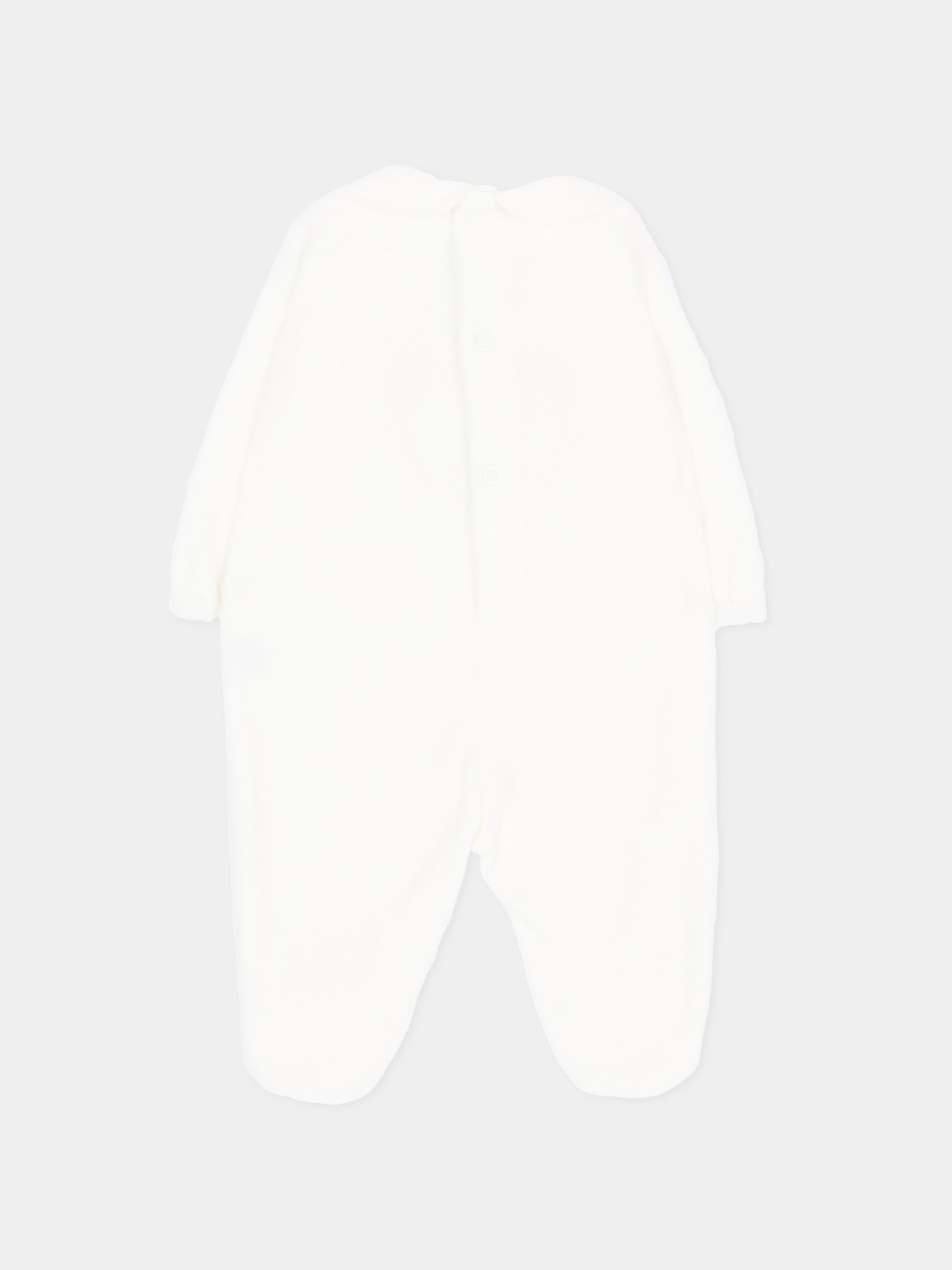 Tutina bianca per neonati con orsetto,Little Bear,4043 LATTE/TORTORA