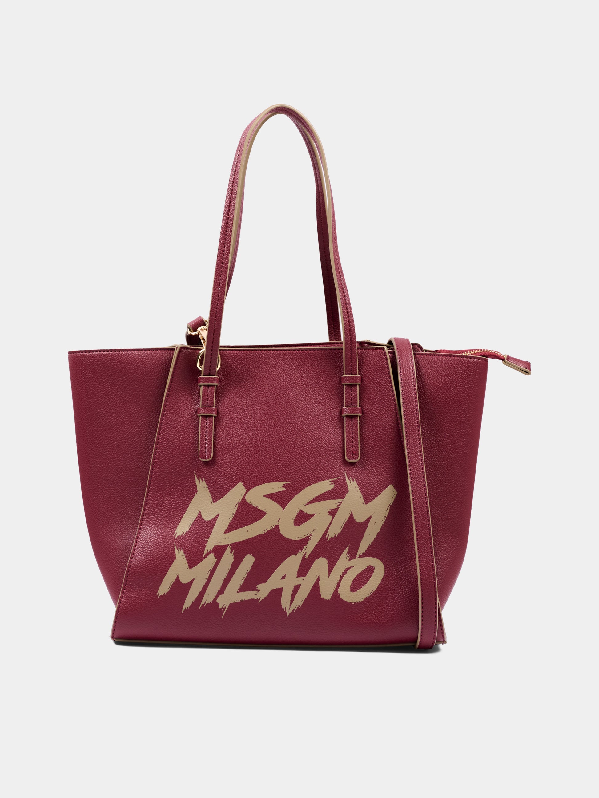 Borsa bordeaux per bambina con logo,Msgm Kids,F5MSJGBA097 MS034