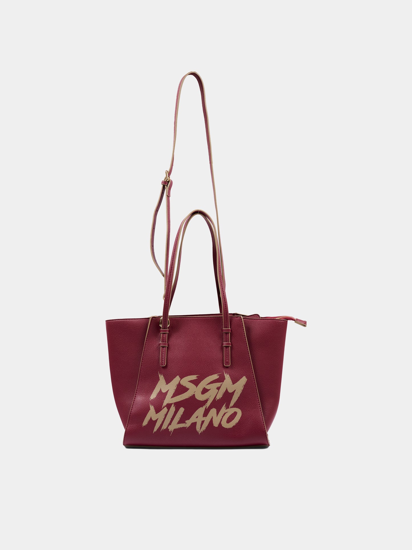 Borsa bordeaux per bambina con logo,Msgm Kids,F5MSJGBA097 MS034