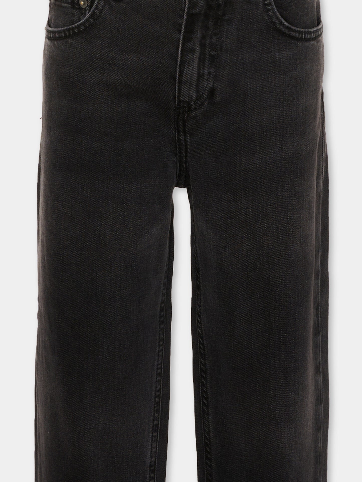 Jeans neri per bambina con borchie,Msgm Kids,F5MSJGDP033 110