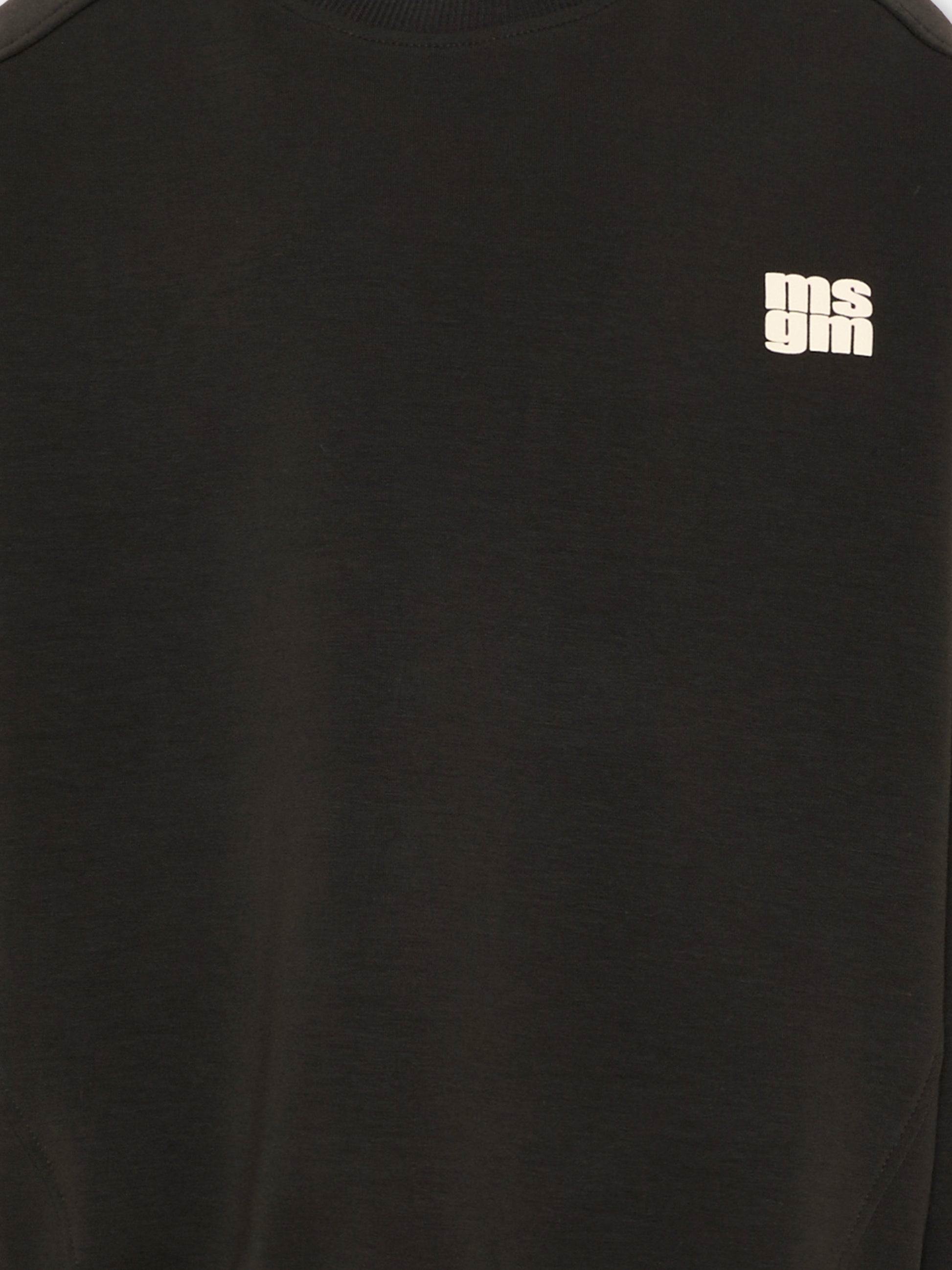 Felpa nera per bambini con logo,Msgm Kids,F5MSJUSW057 MS040