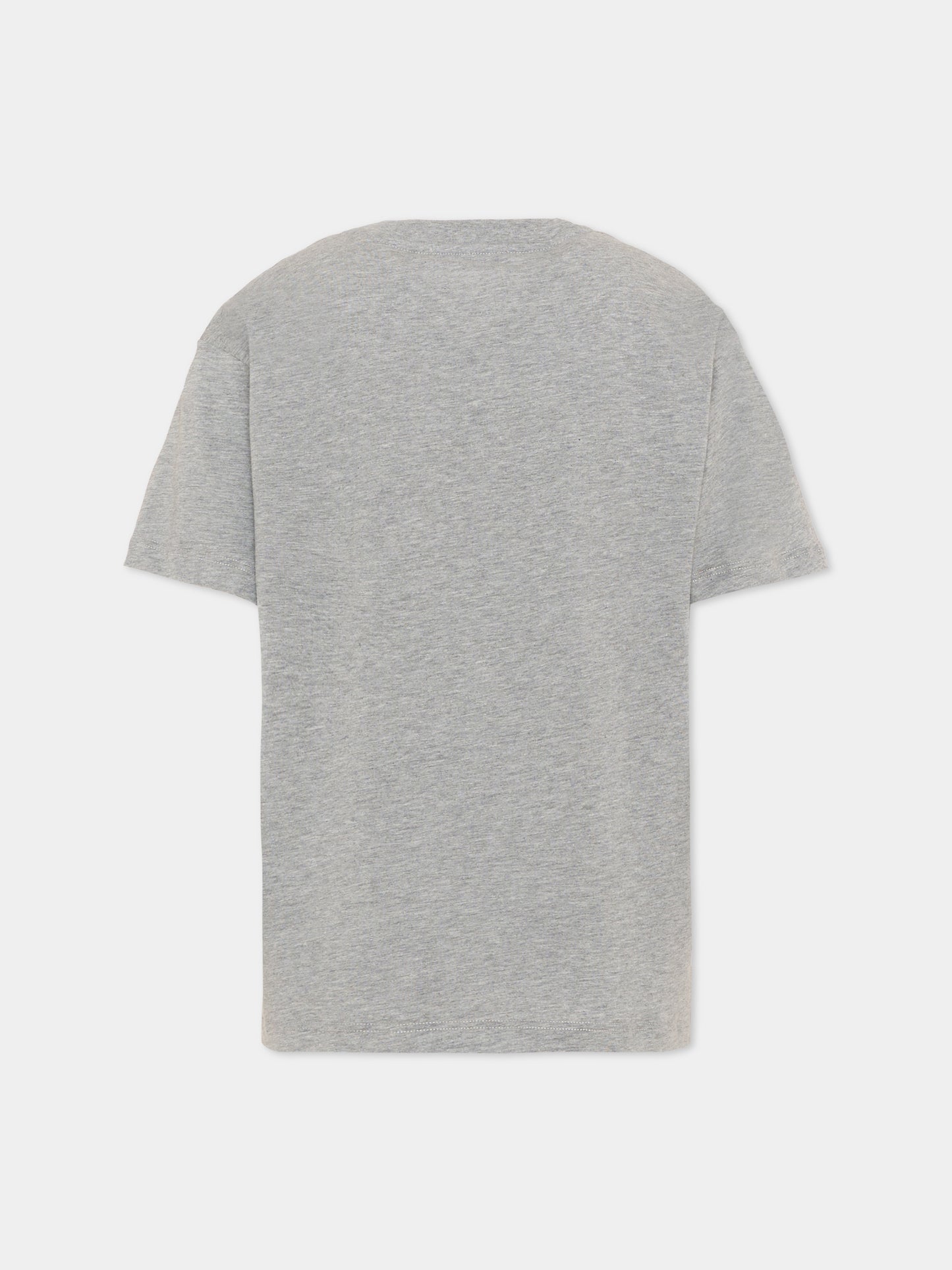 T-Shirt grigia per bambini con logo,Msgm Kids,F5MSJUTH007 104