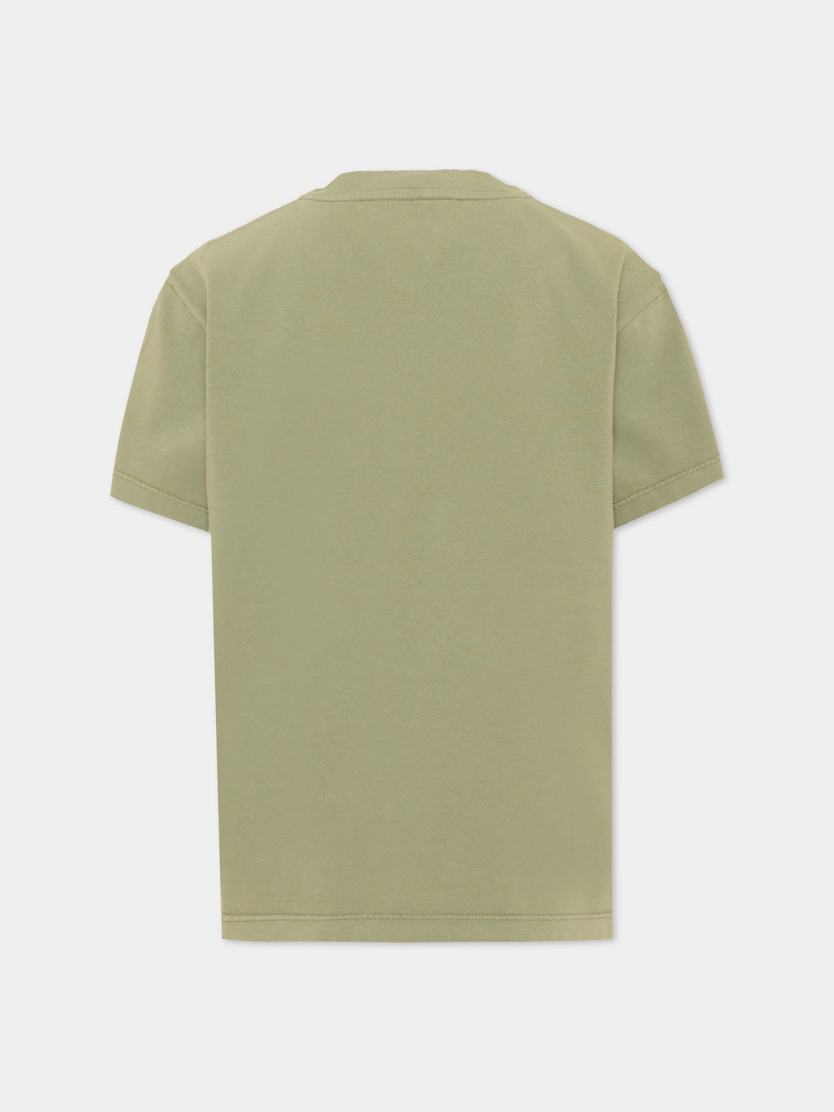 T-shirt a manica corta verde per bambini con logo,Fendi Kids,JUI222 B1LF F0QQ4