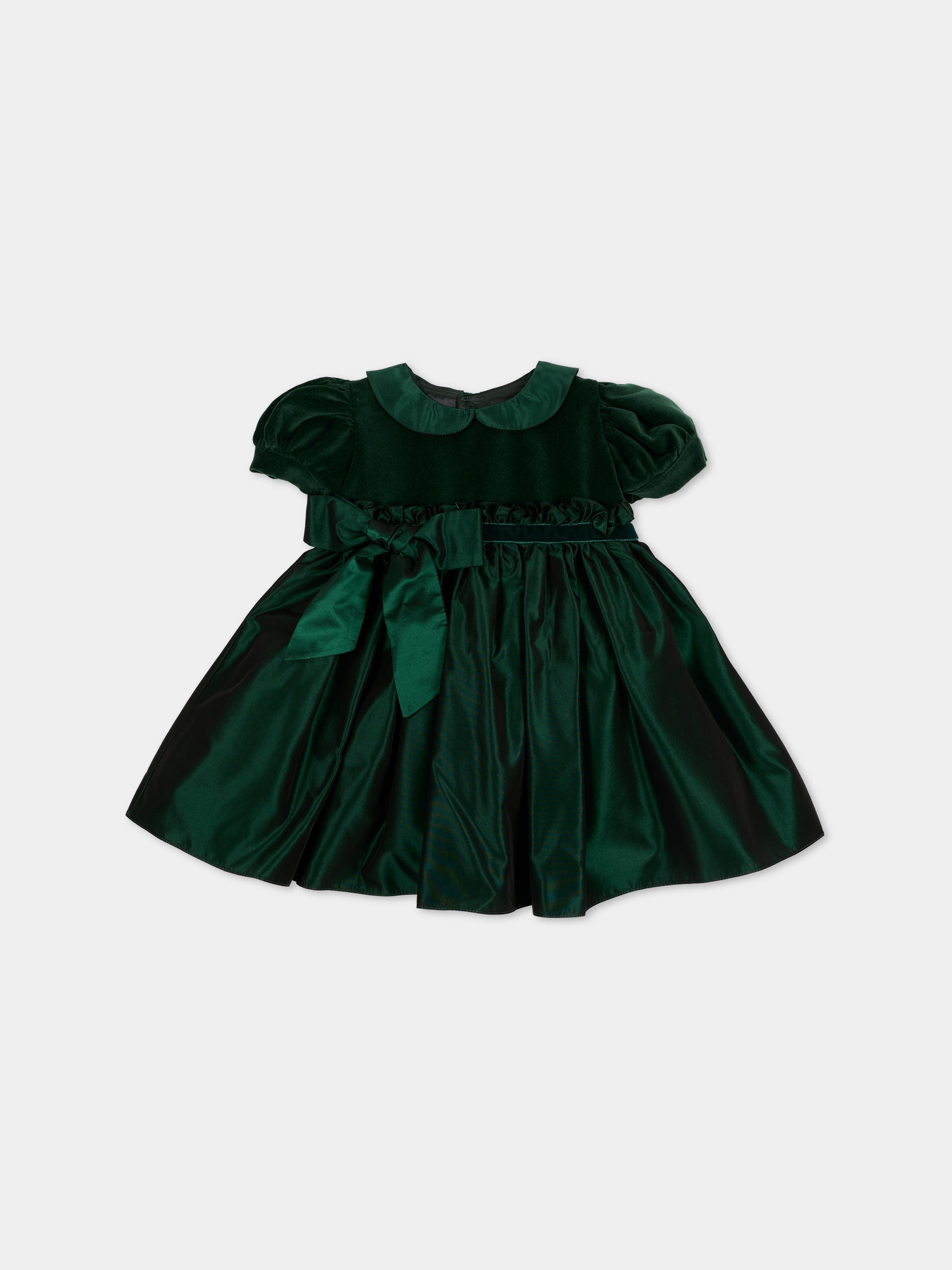 Abito elegante verde per neonata,Mariella Ferrari,ABS17MC 074 083