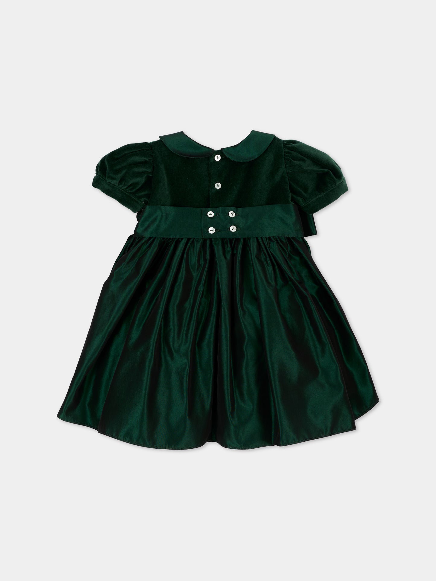 Abito elegante verde per neonata,Mariella Ferrari,ABS17MC 074 083