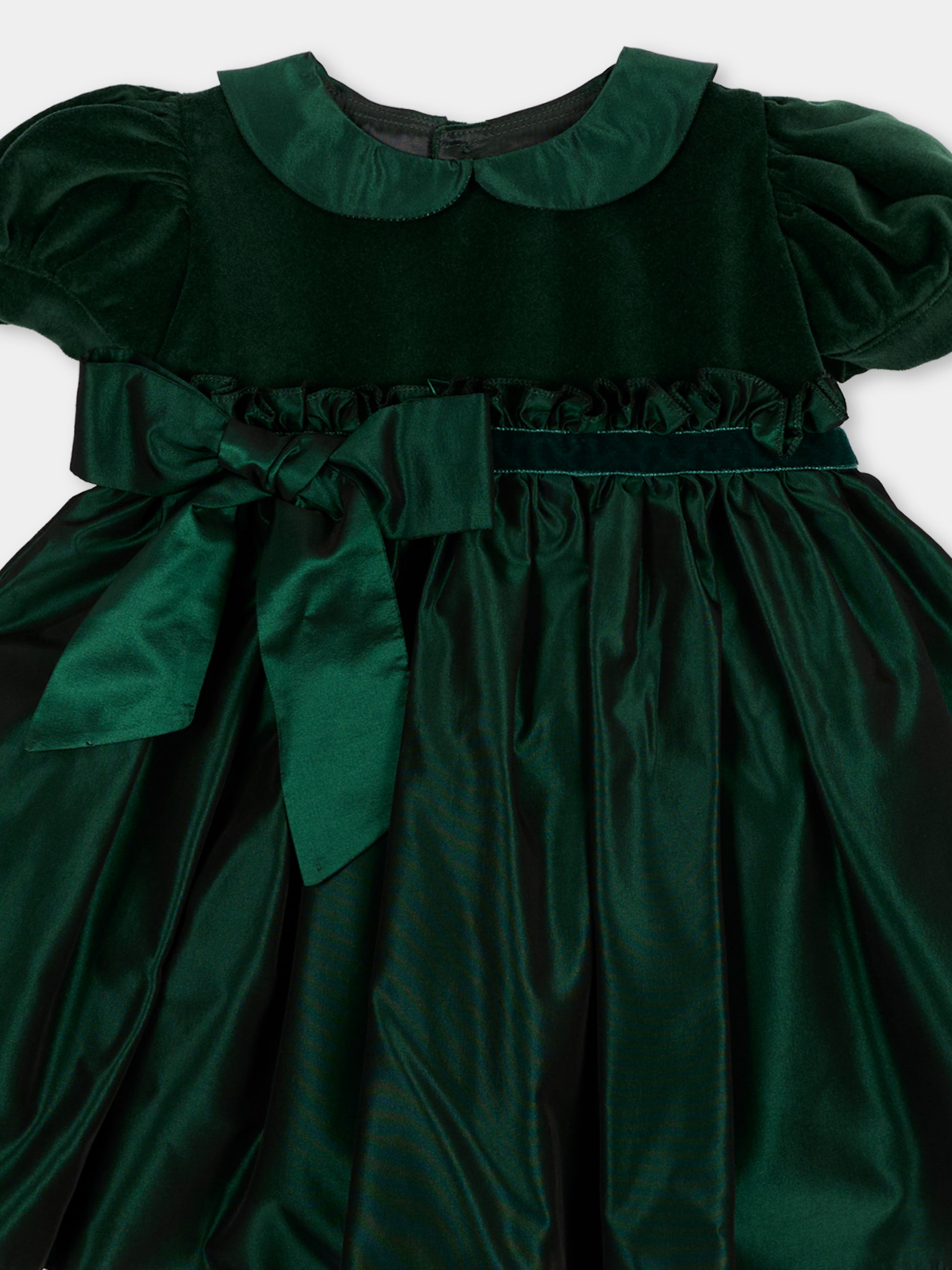 Abito elegante verde per neonata,Mariella Ferrari,ABS17MC 074 083