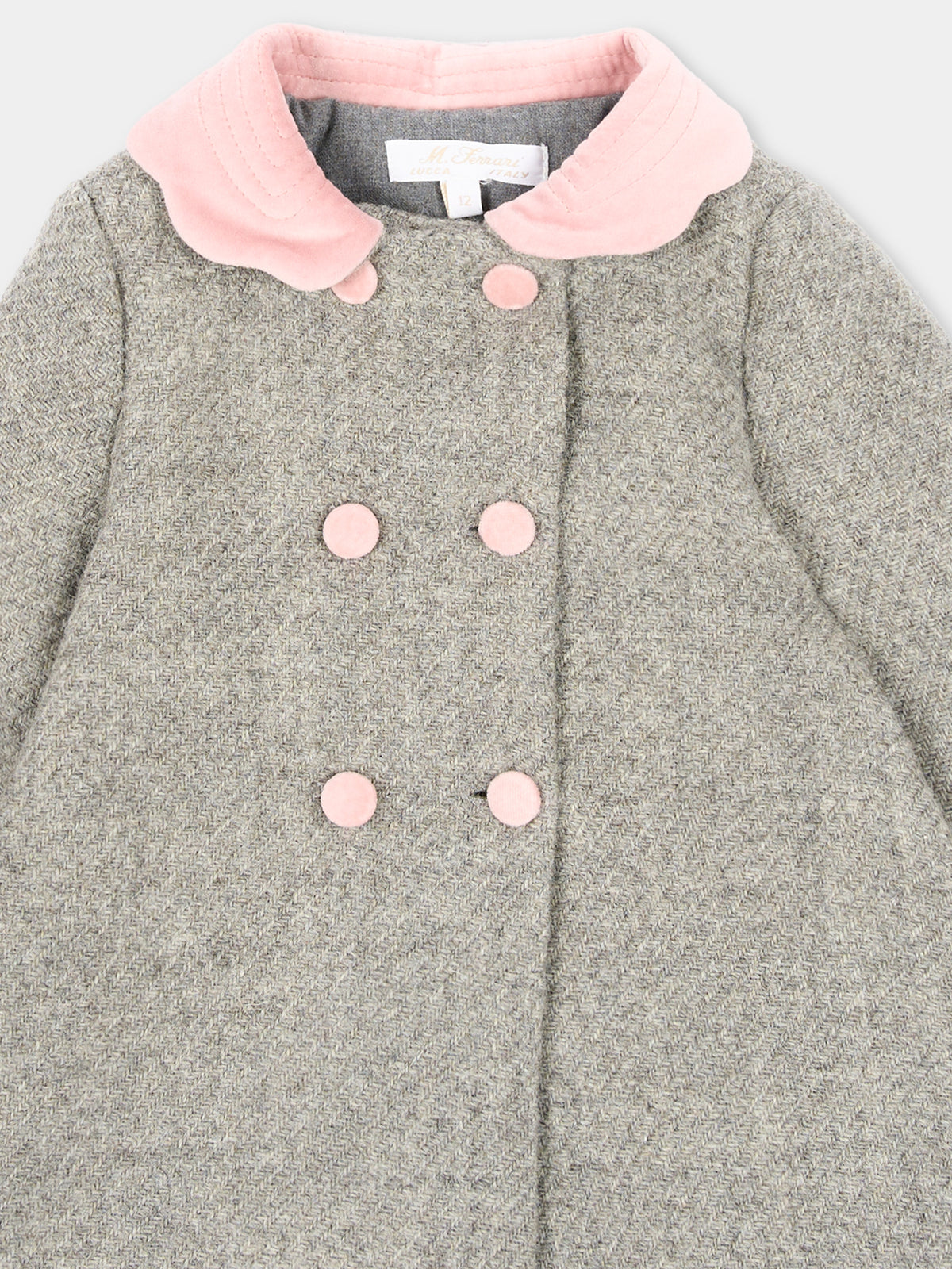 Cappotto grigio per neonata,Mariella Ferrari,GBE5 088 070