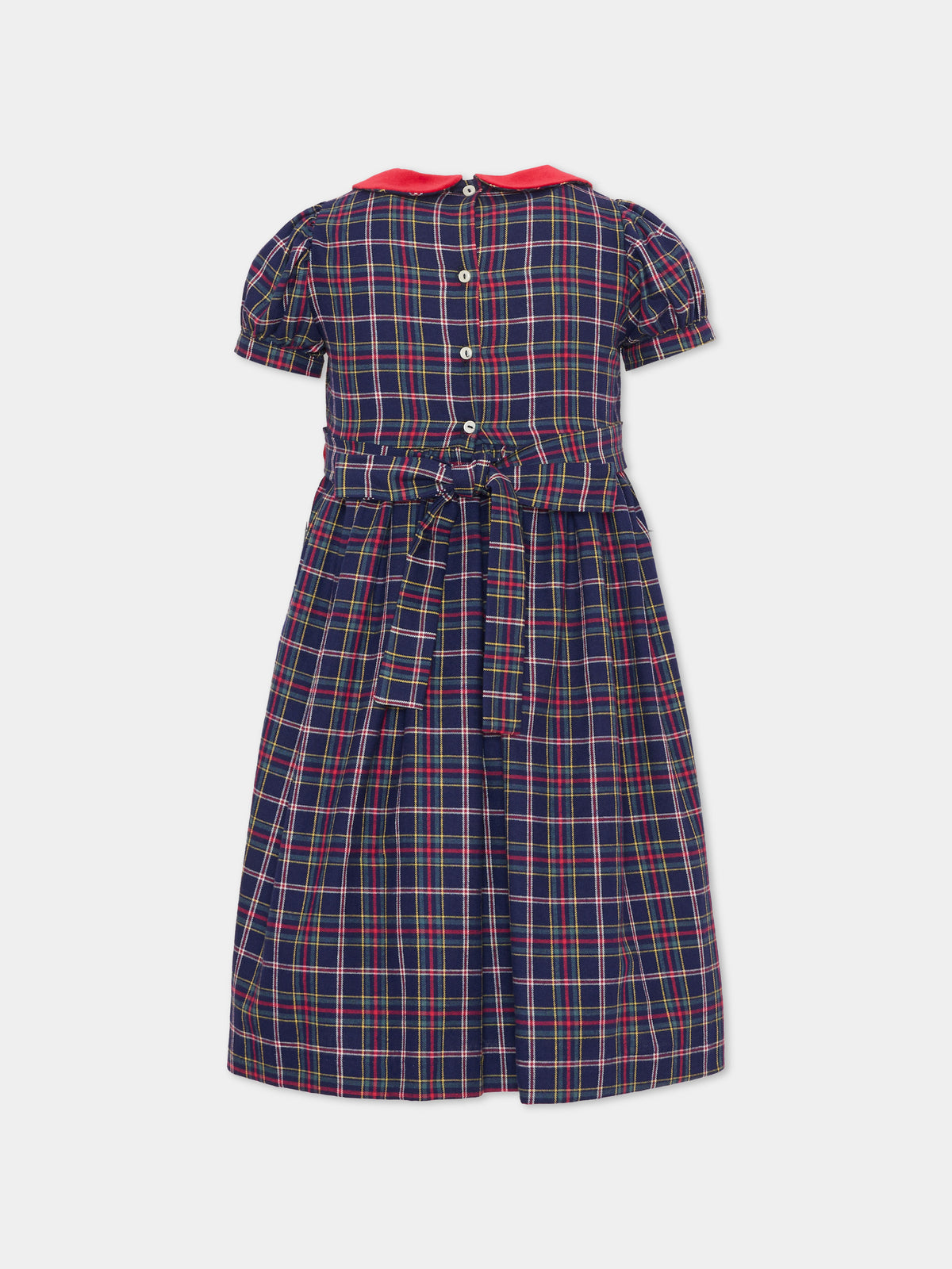 Abito elegante blu per bambina tartan,Mariella Ferrari,ABQ15MC 027