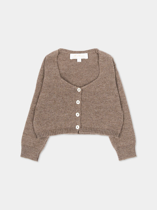Cardigan marrone per neonata,Mariella Ferrari,MGU19 153