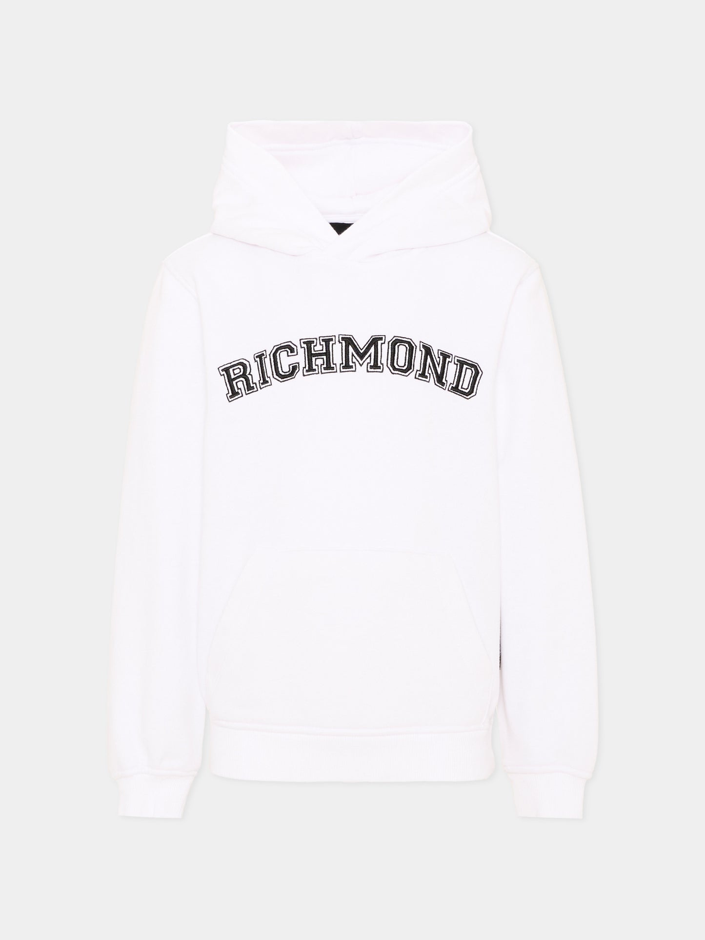 Felpa bianca con cappuccio per bambino con logo,Richmond,RBA26049FE WHITE WHITE