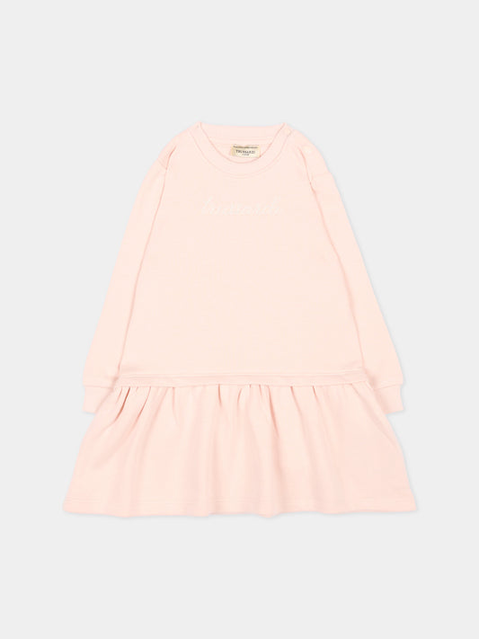 Pink dress for Baby Girl with logo