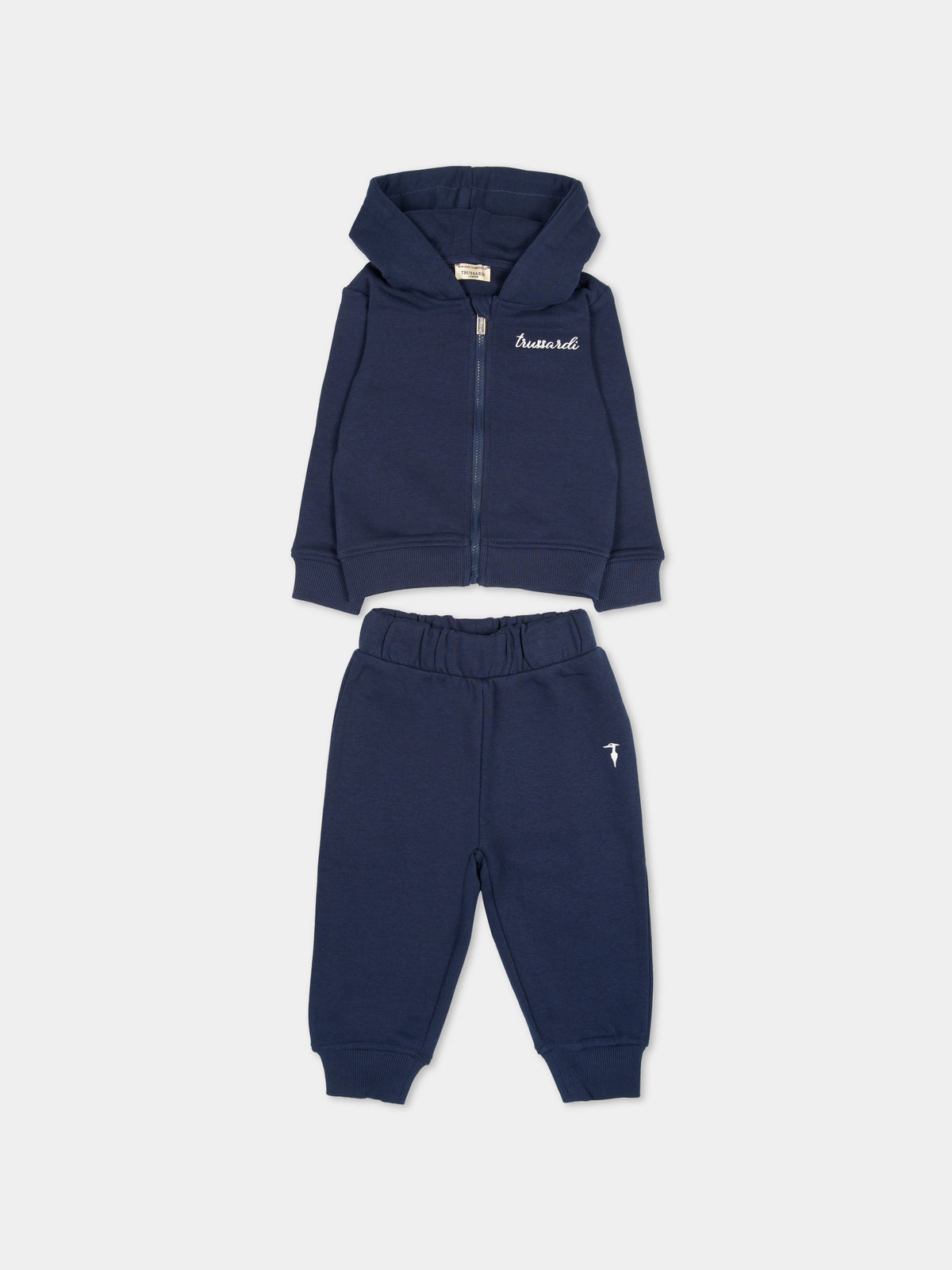 Completo sportivo lungo blu per neonata,Trussardi Junior,TIA26029CF BLUE_N/B.N BLUE NAVAL