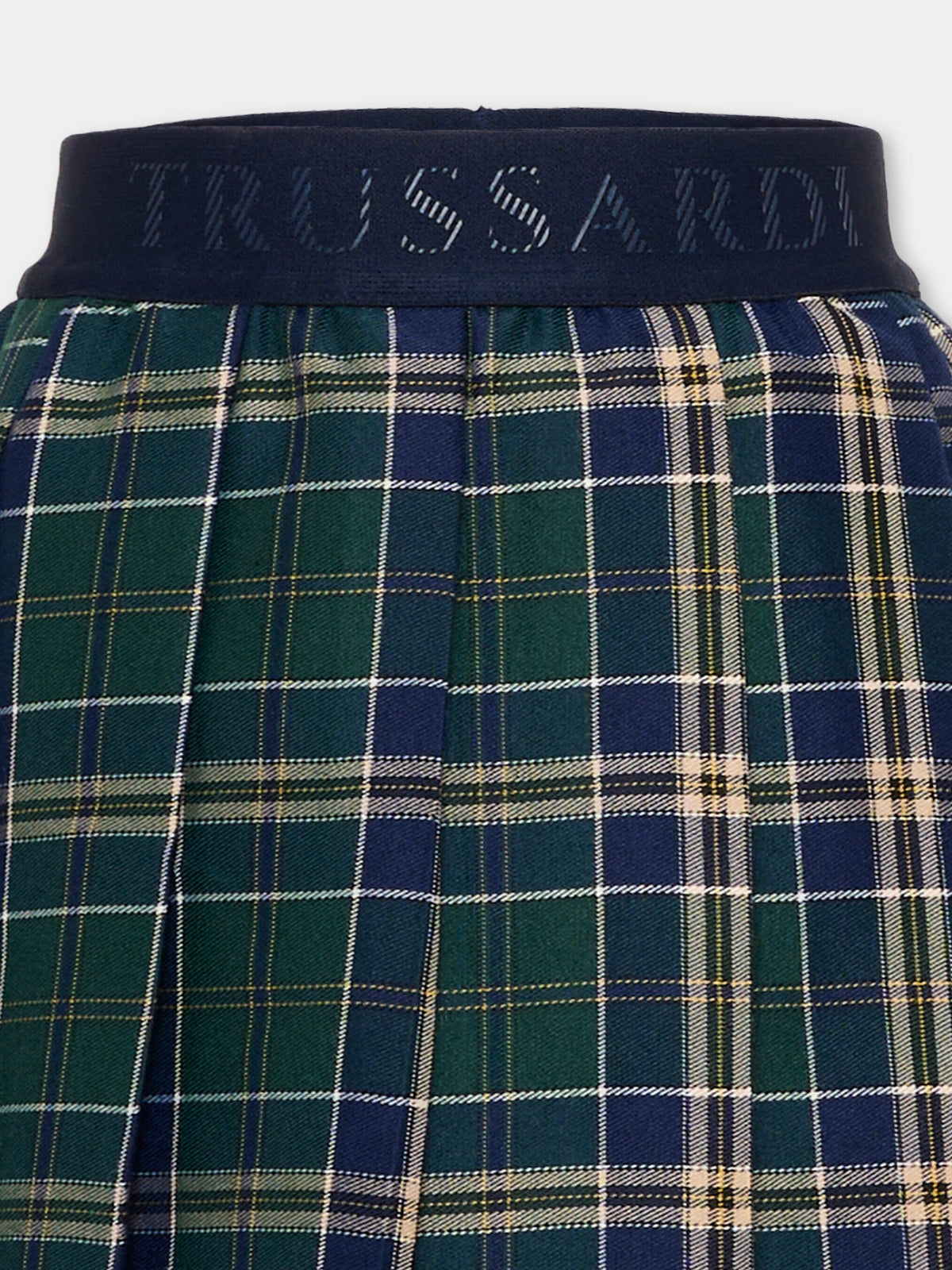 Gonna blu tartan per bambina