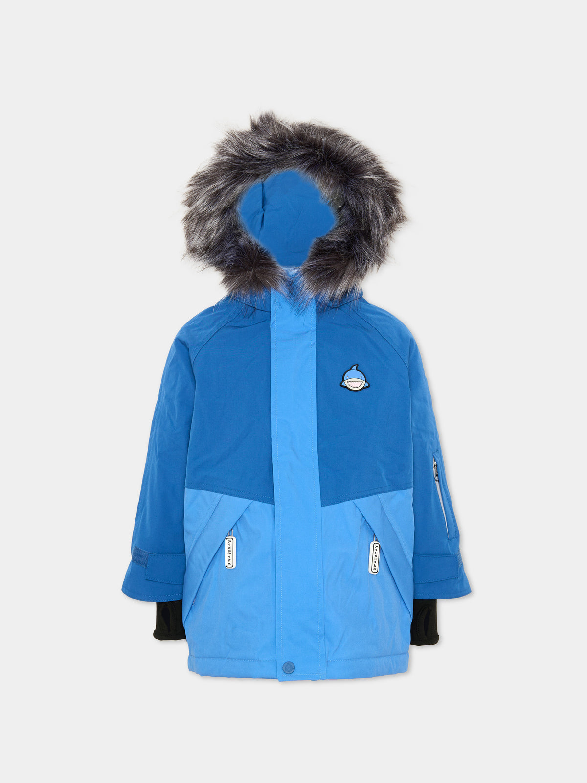 Piumino da neve azzurro Reef The Shark per bambino,Roarsome,REEF THE SHARK SKI JACKET