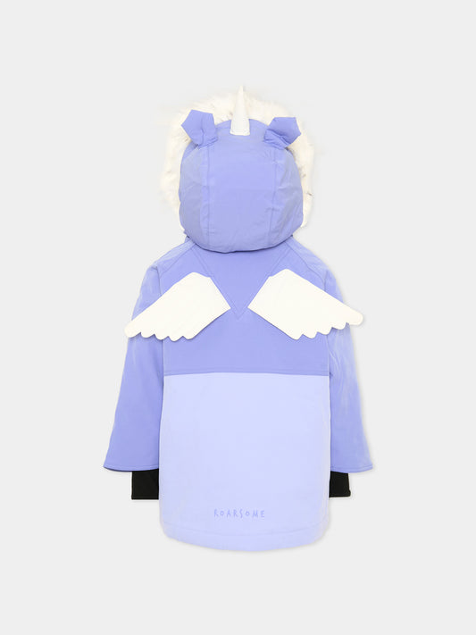 Piumino da neve lilla Sparkle The Unicorn per bambina,Roarsome,SPARKLE THE UNICORN SKI JACKET