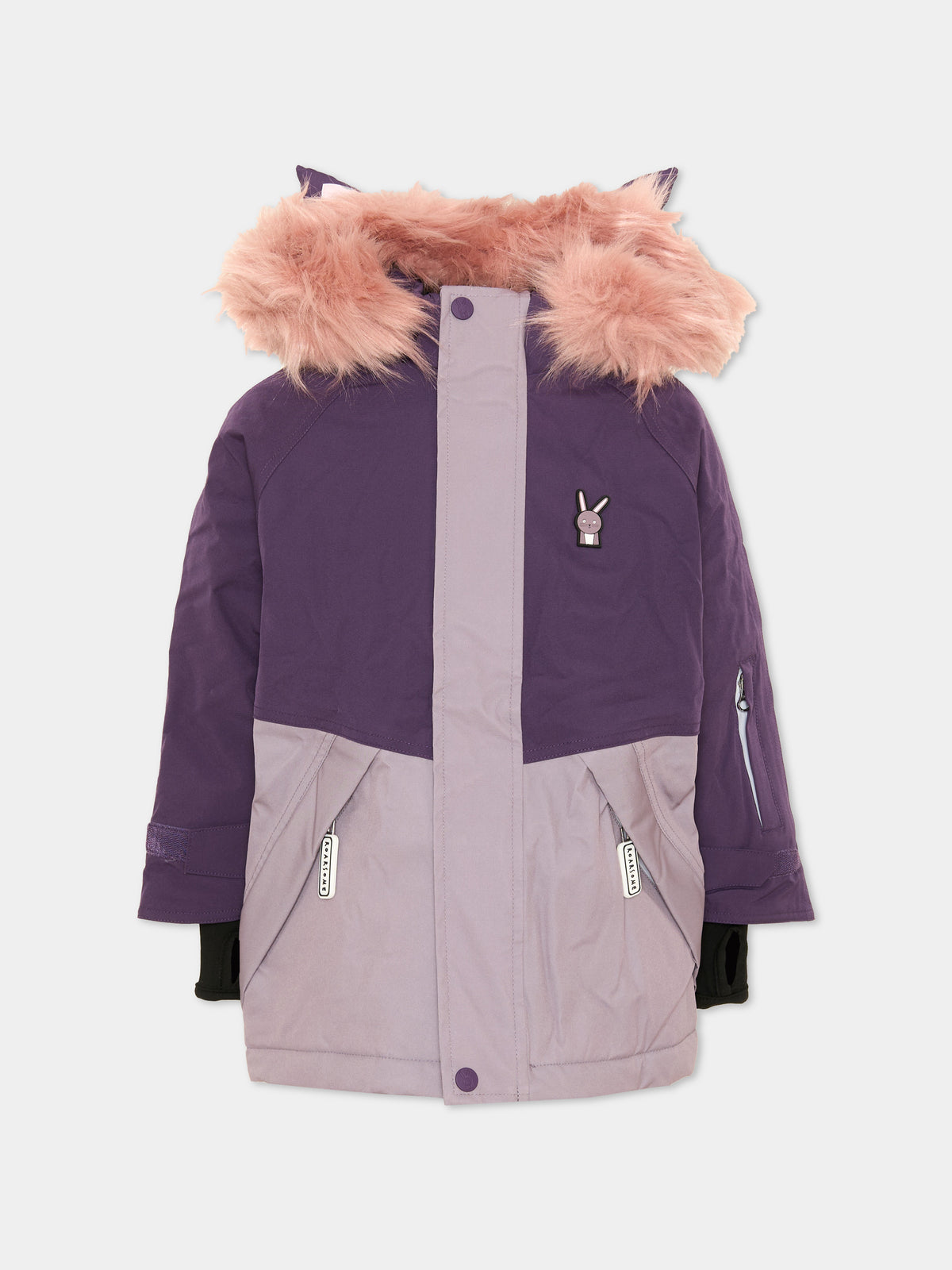 Piumino da neve viola Hop The Bunny per bambina,Roarsome,HOP THE BUNNY SKI JACKET