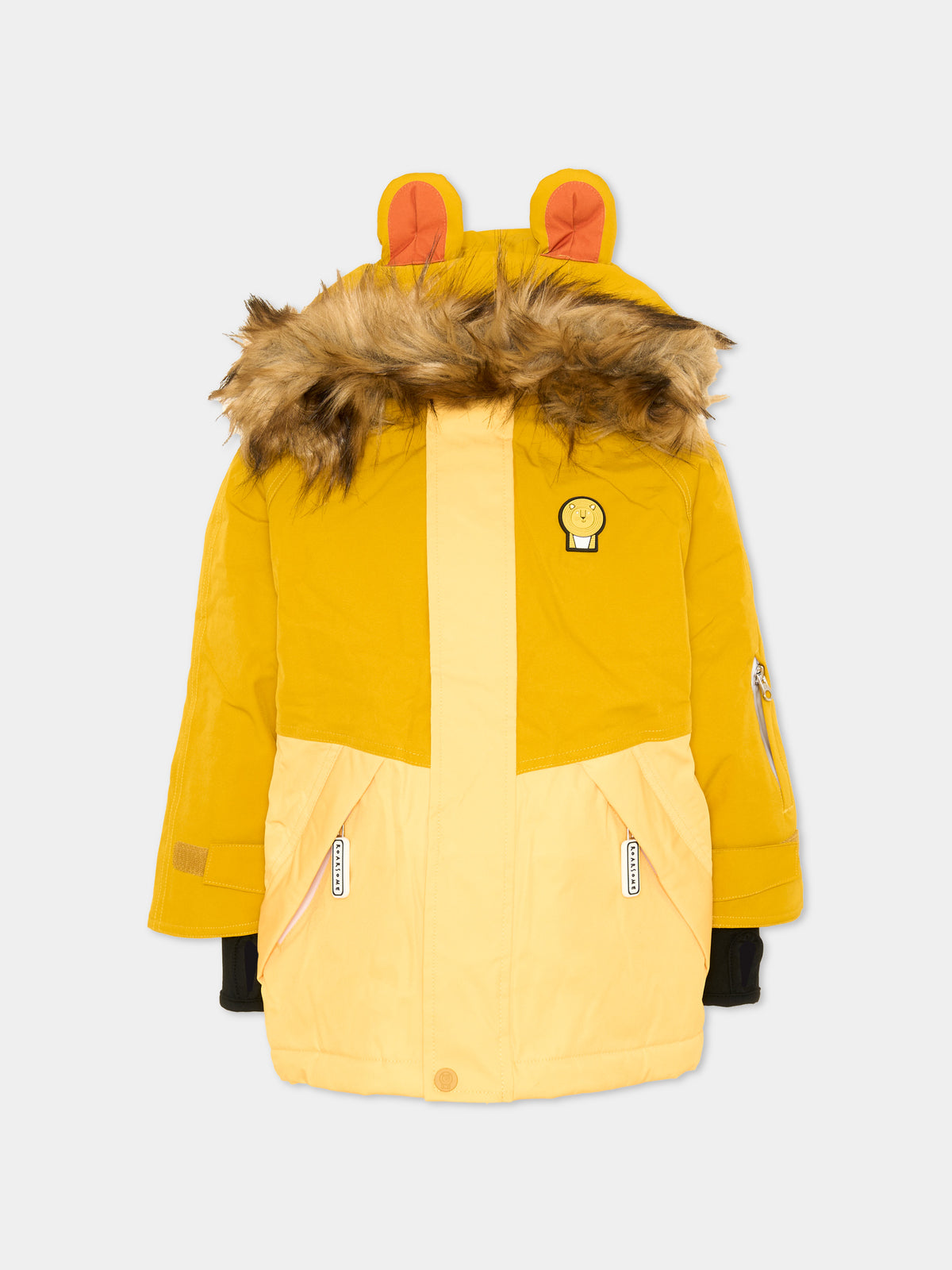Piumino da neve giallo Cub The Lion per bambino,Roarsome,CUB THE LION SKI JACKET