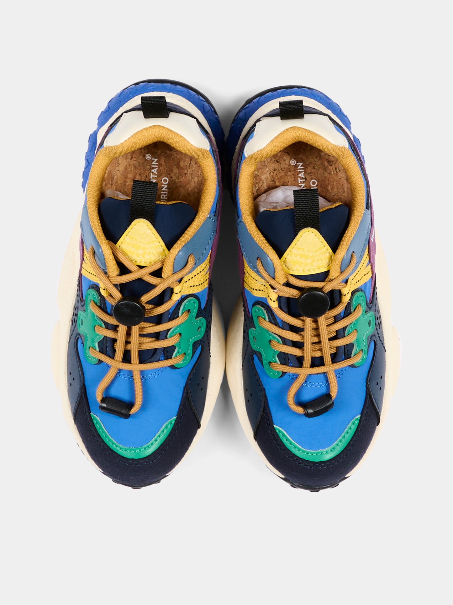 Sneakers multicolor per bambino,Flower Mountain,001 2015497 21 1B10
