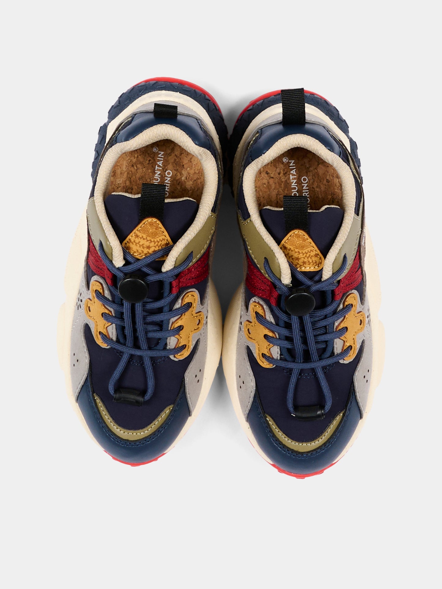 Sneakers multicolor per bambino,Flower Mountain,001 2015497 21 1C71