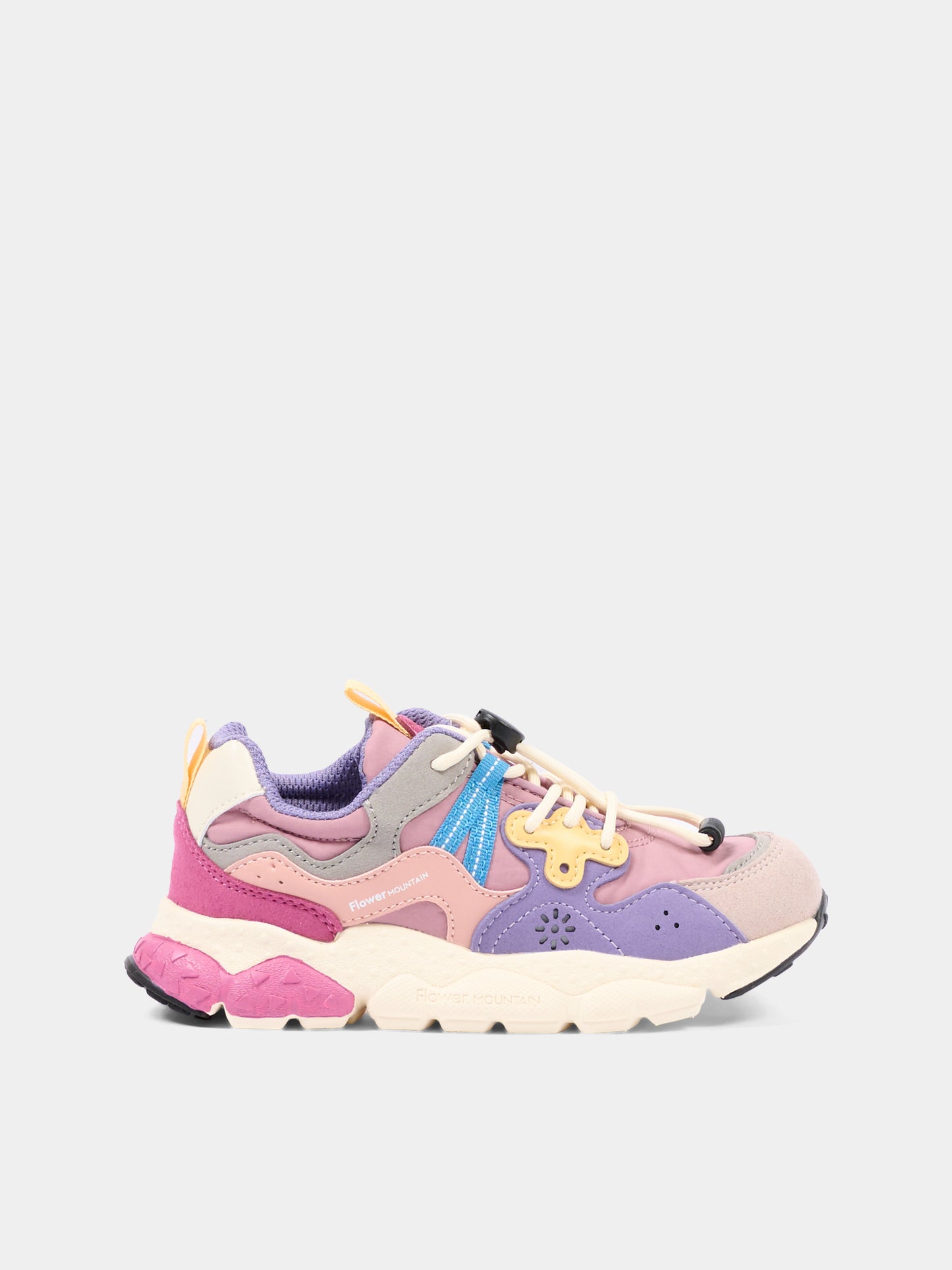 Sneakers multicolor per bambina,Flower Mountain,001 2015497 21 1M67
