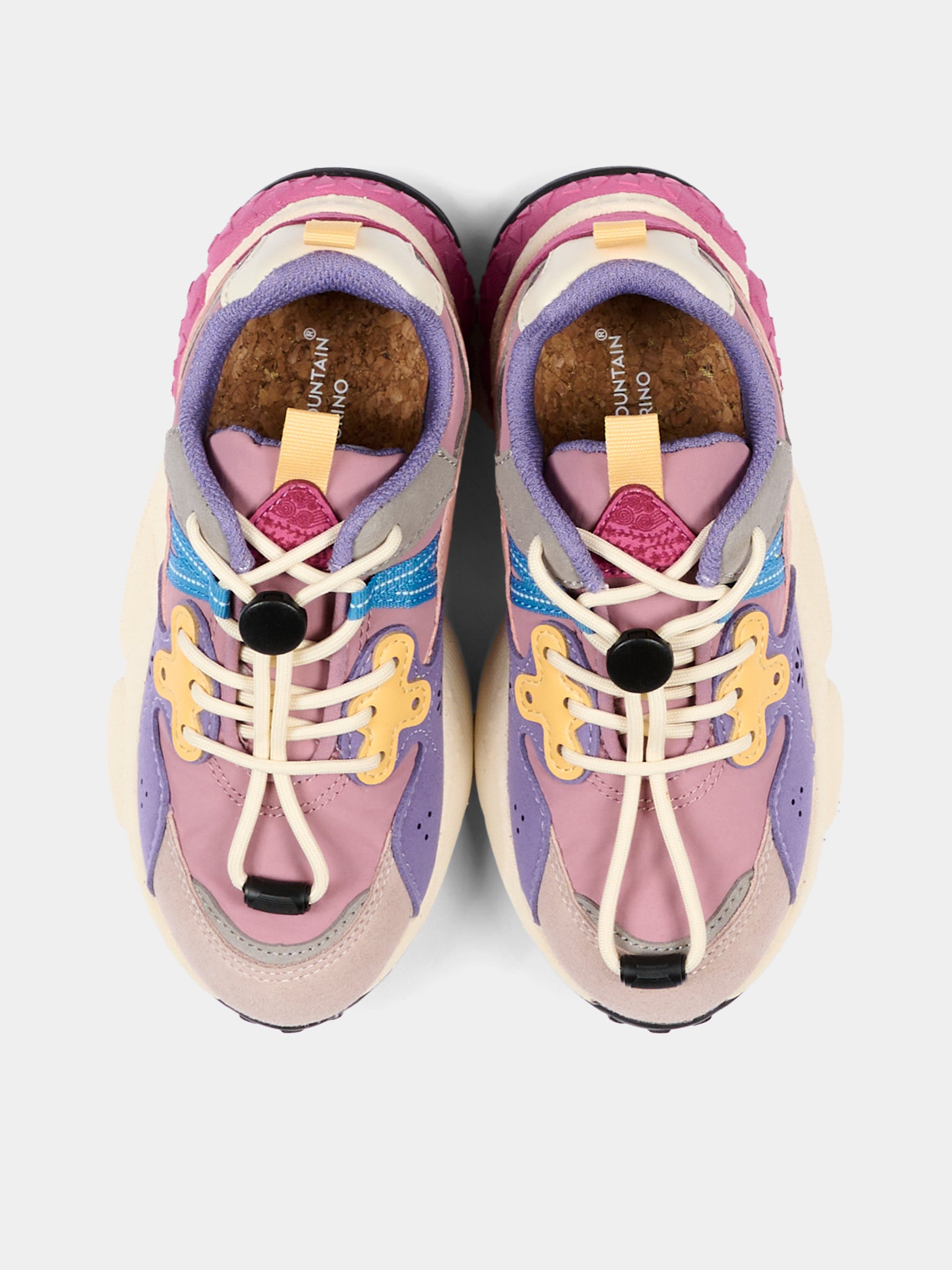 Sneakers multicolor per bambina,Flower Mountain,001 2015497 21 1M67