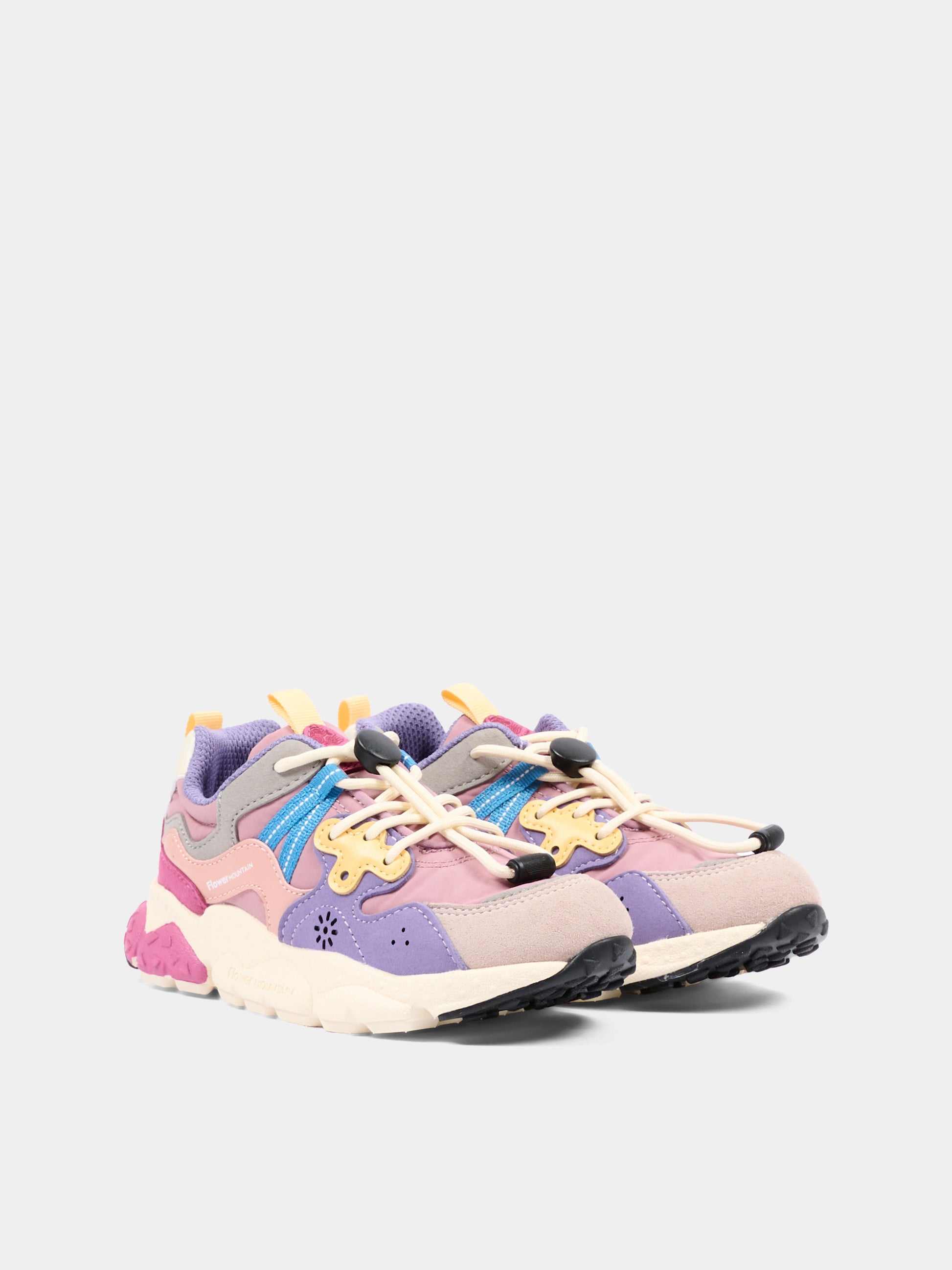 Sneakers multicolor per bambina,Flower Mountain,001 2015497 21 1M67