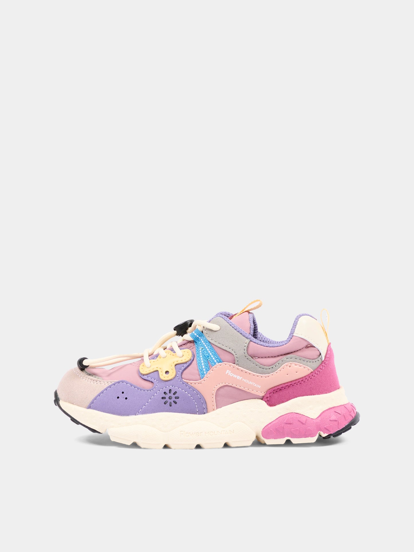 Sneakers multicolor per bambina,Flower Mountain,001 2015497 21 1M67