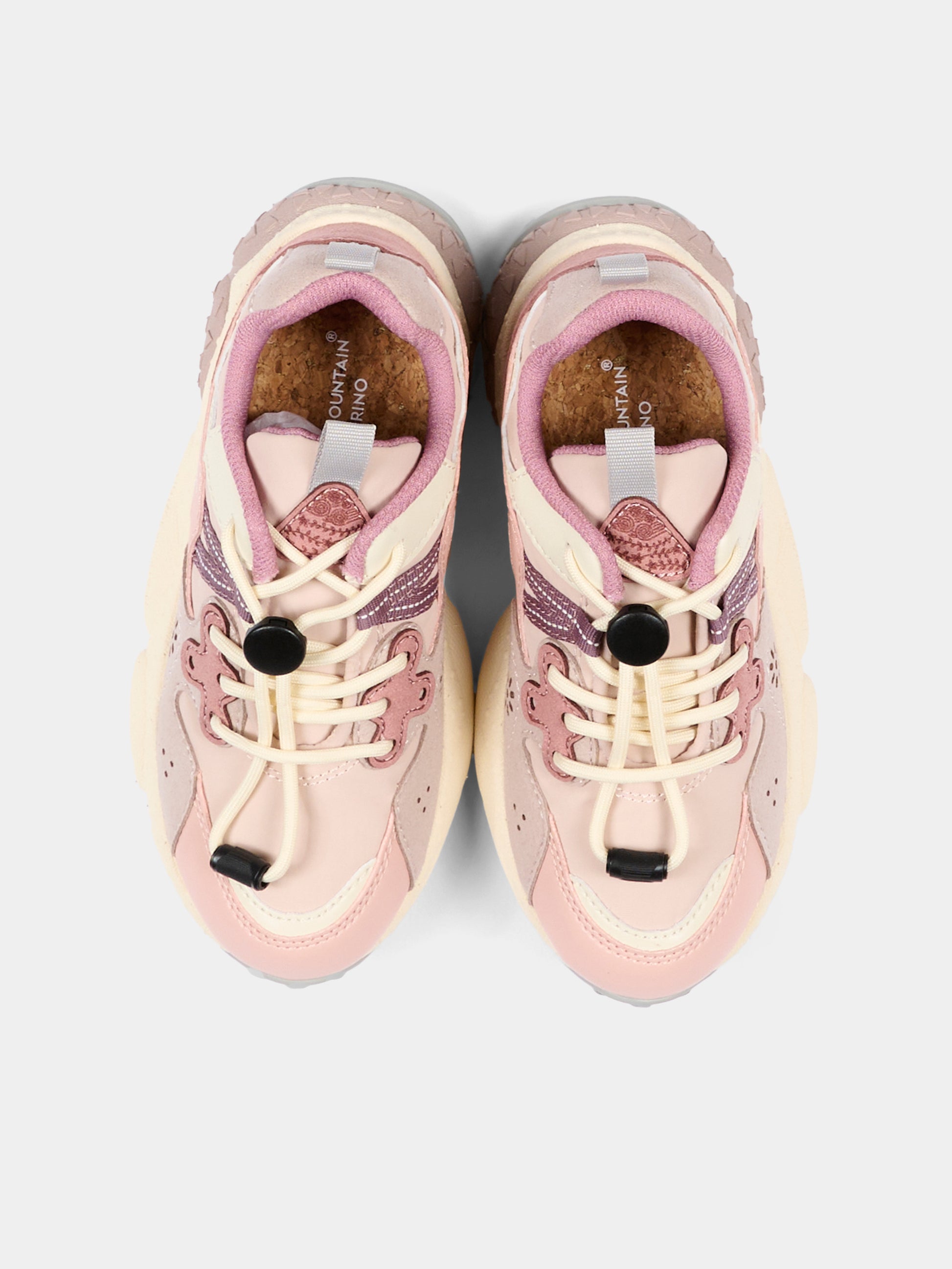 Sneakers rosa per bambina,Flower Mountain,001 2015497 21 2M20