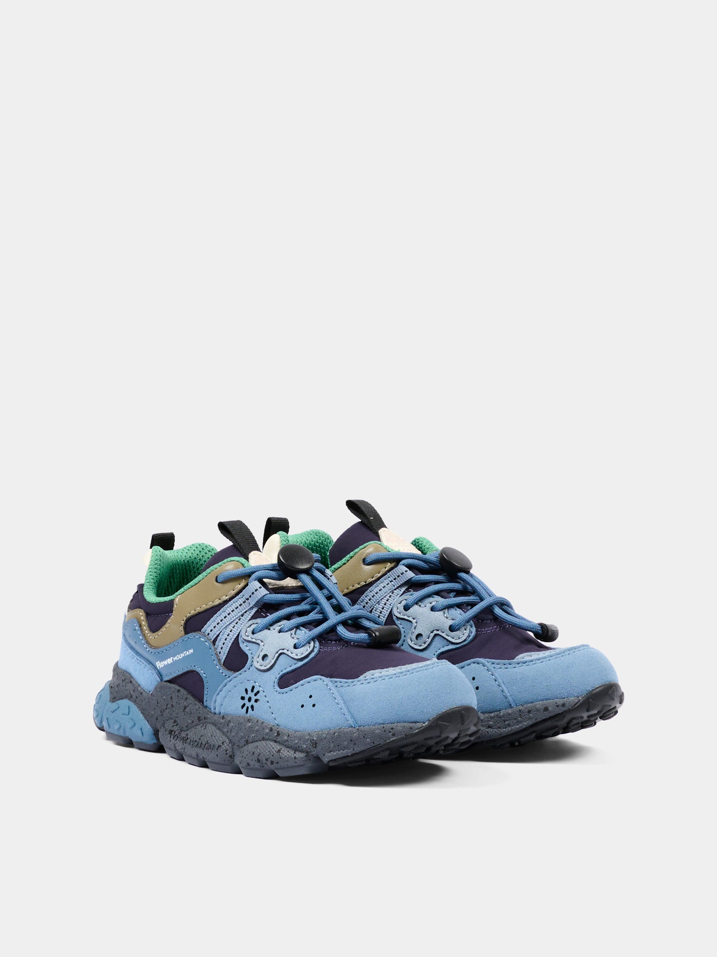 Sneakers azzurre per bambino,Flower Mountain,001 2015497 22 3C67