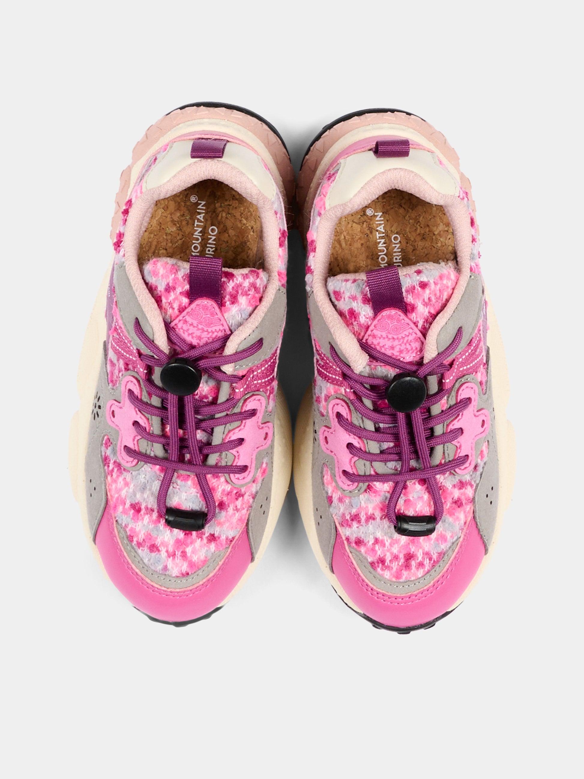 Sneakers rosa per bambina,Flower Mountain,001 2015497 50 1L46