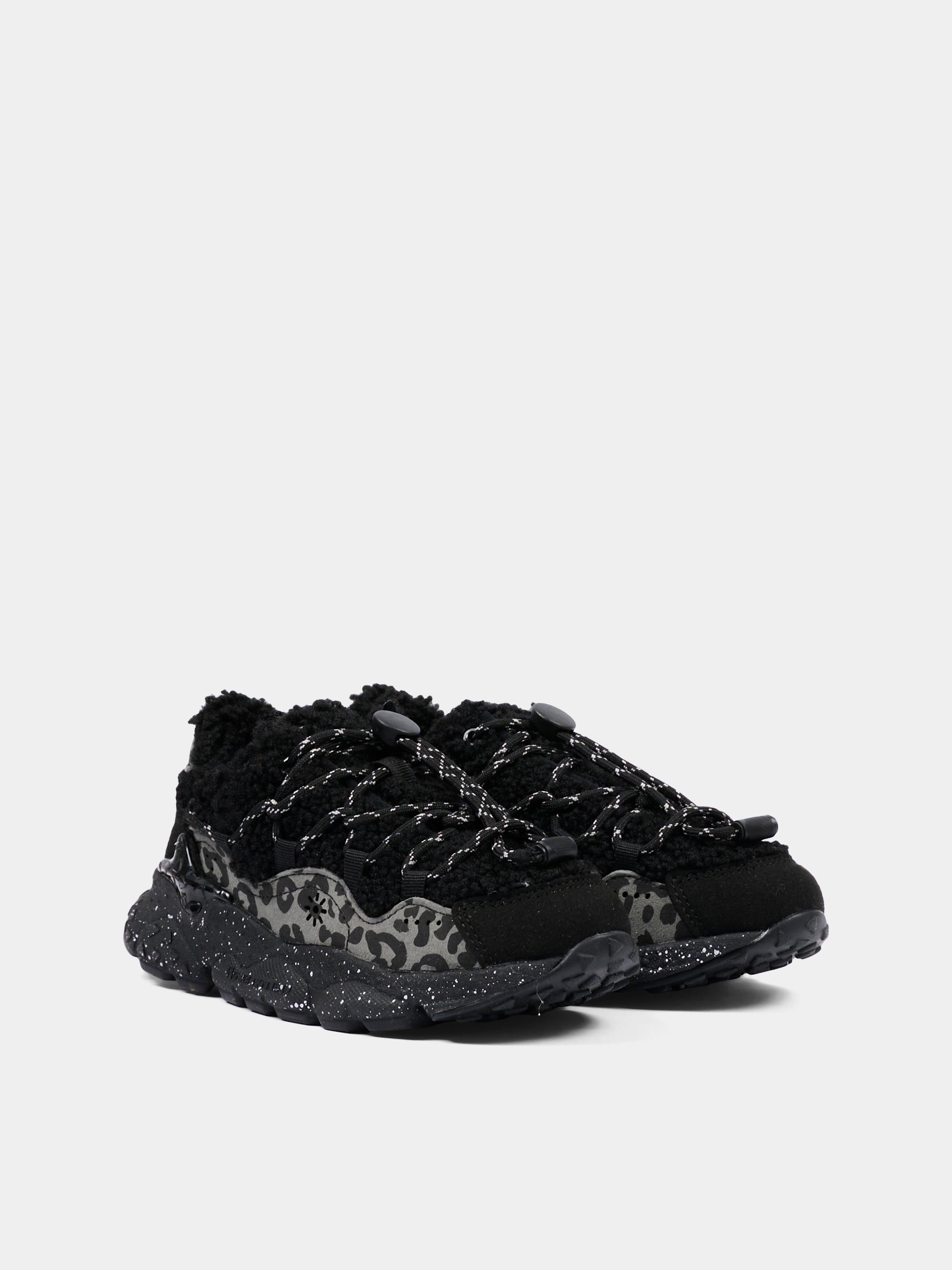 Sneakers nere per bambina shearling,Flower Mountain,001 2015499 30 1A69