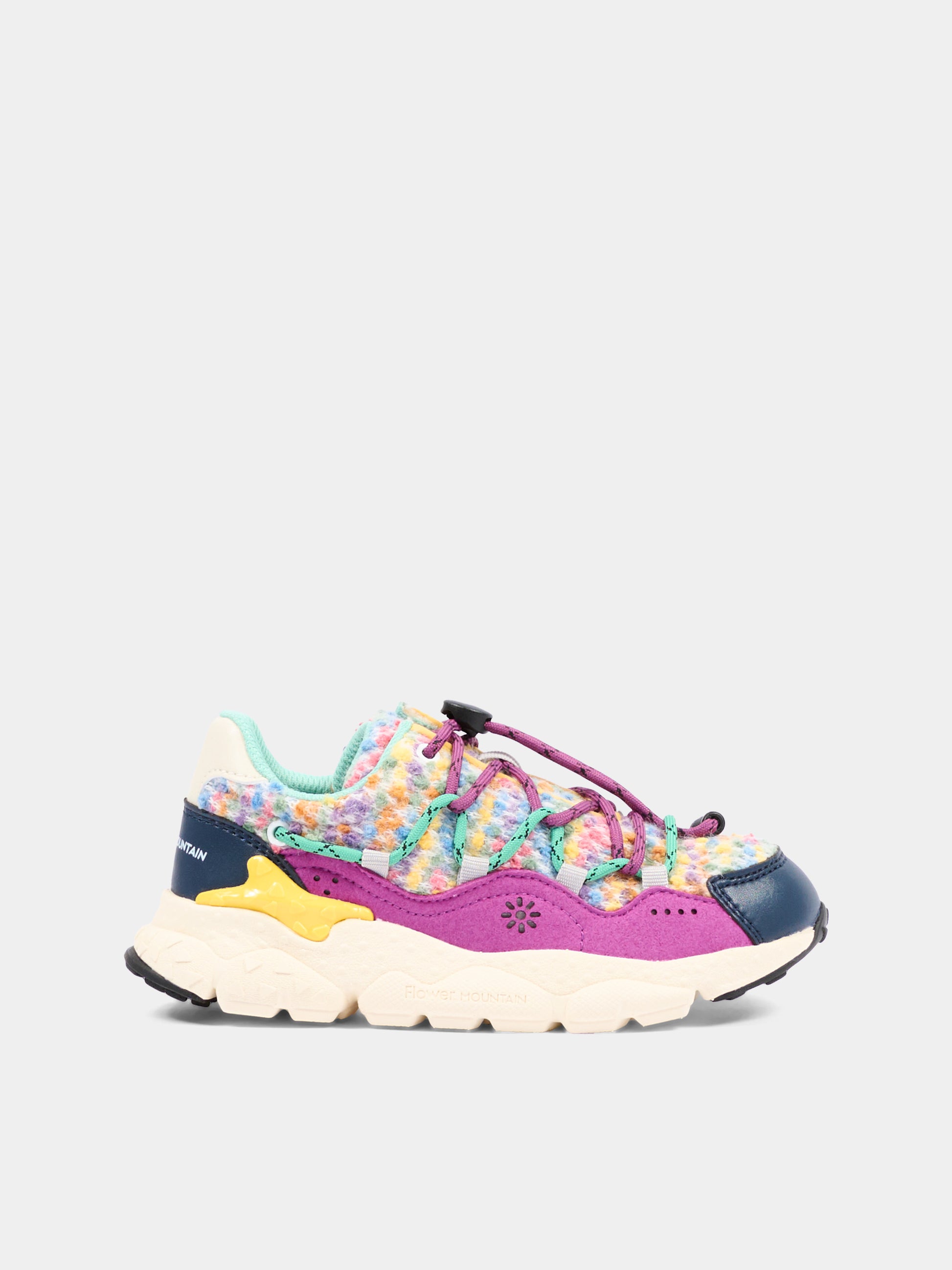 Sneakers multicolor per bambina,Flower Mountain,001 2015499 37 1C23