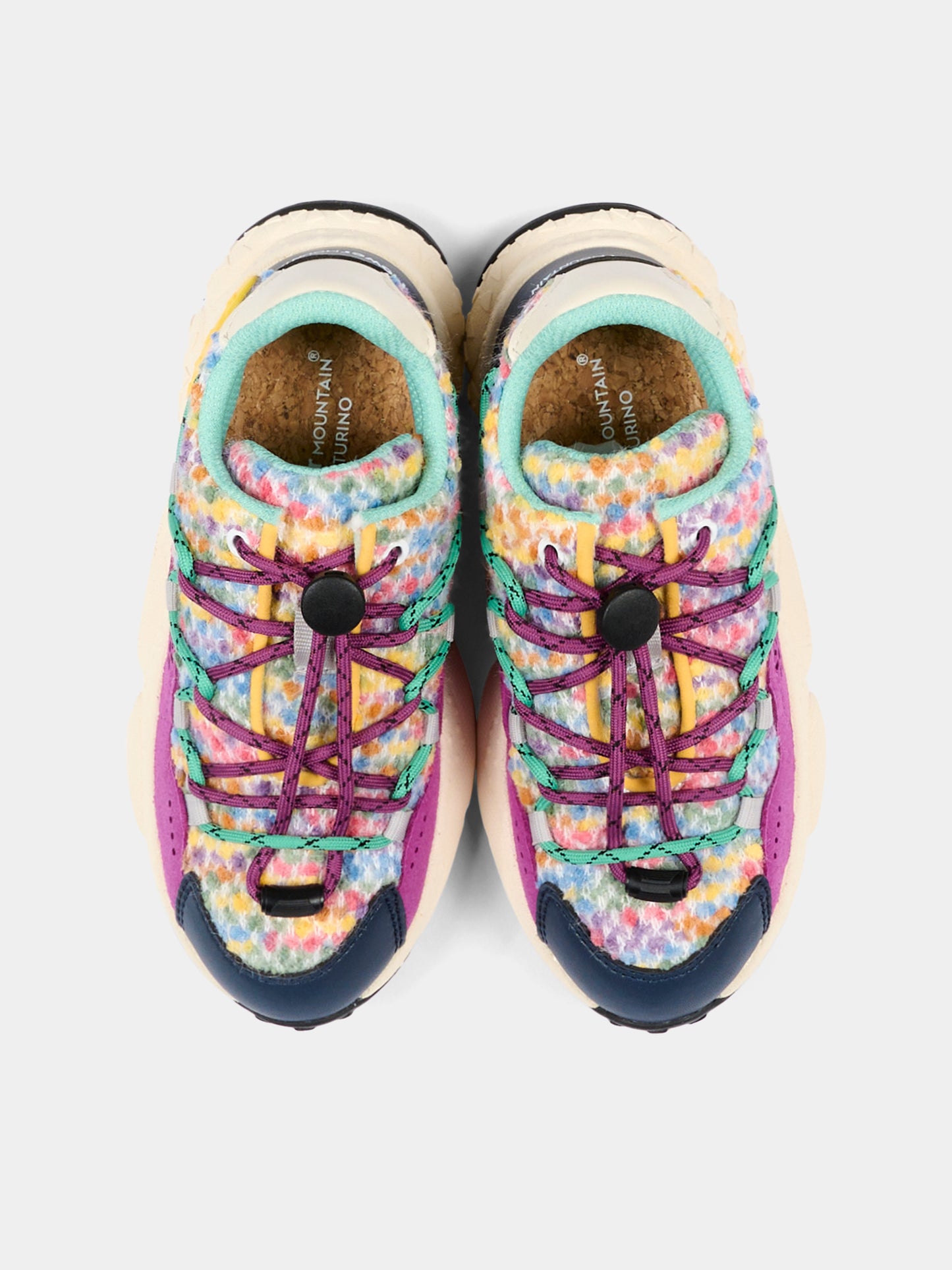 Sneakers multicolor per bambina,Flower Mountain,001 2015499 37 1C23
