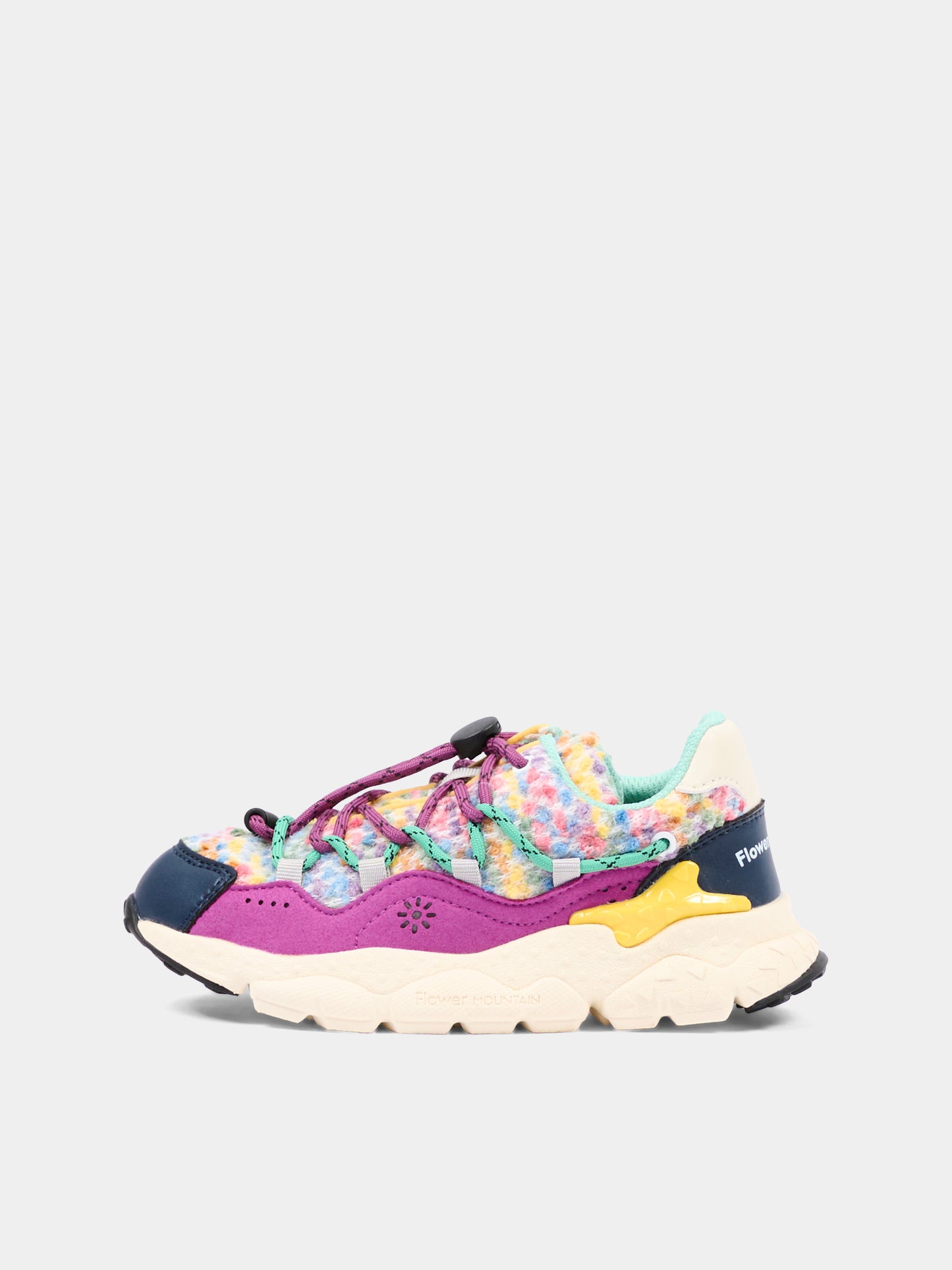 Sneakers multicolor per bambina,Flower Mountain,001 2015499 37 1C23