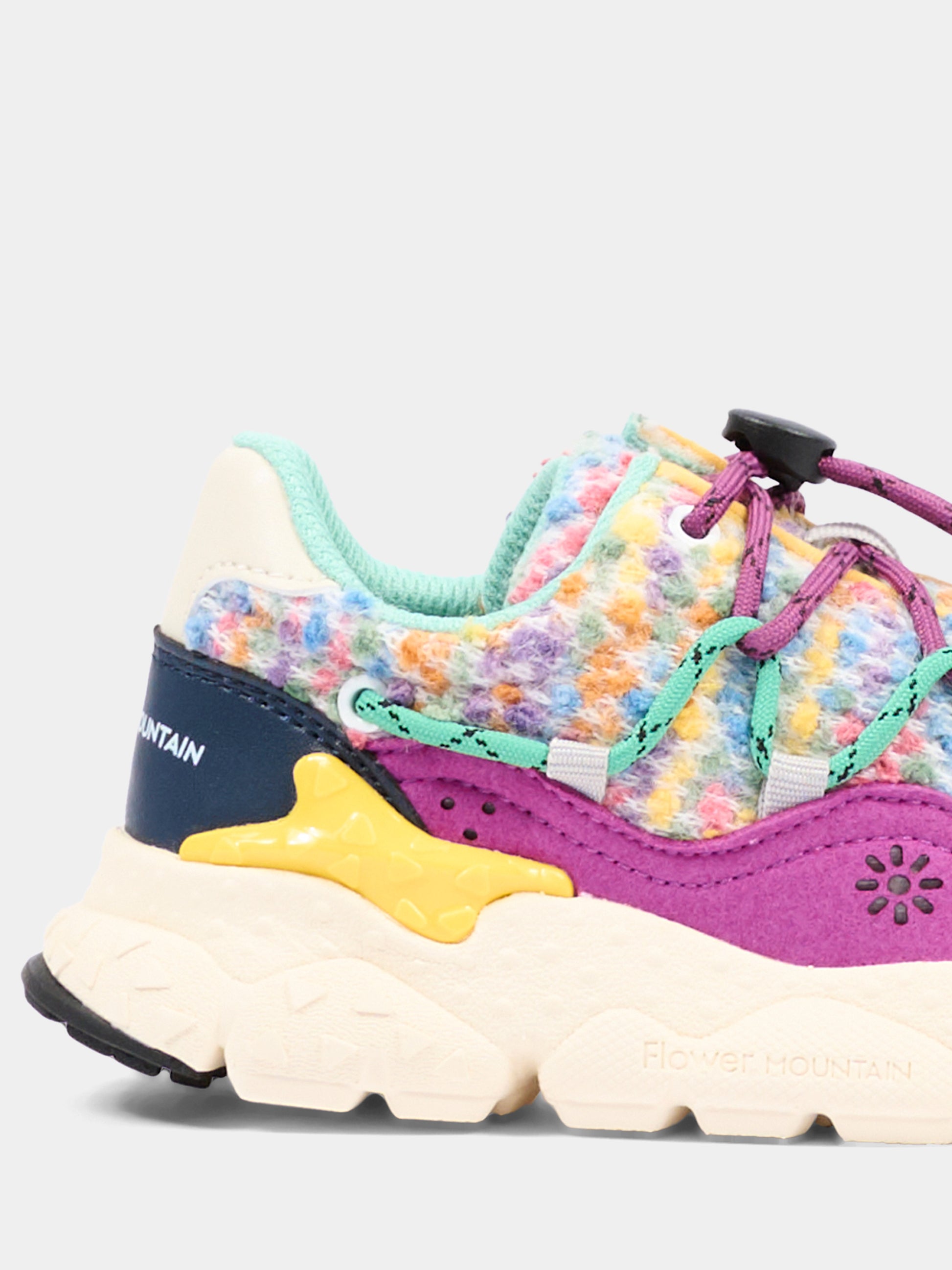 Sneakers multicolor per bambina,Flower Mountain,001 2015499 37 1C23