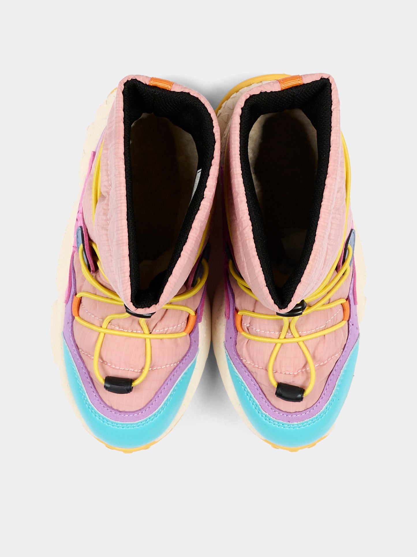 Sneakers alte rosa per bambina,Flower Mountain,001 3001622 05 1F55