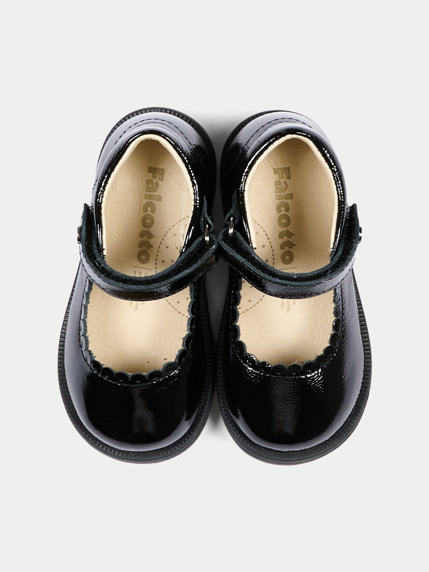 Ballerine nere per neonata lucide,Falcotto,001 2019578 02 0A01