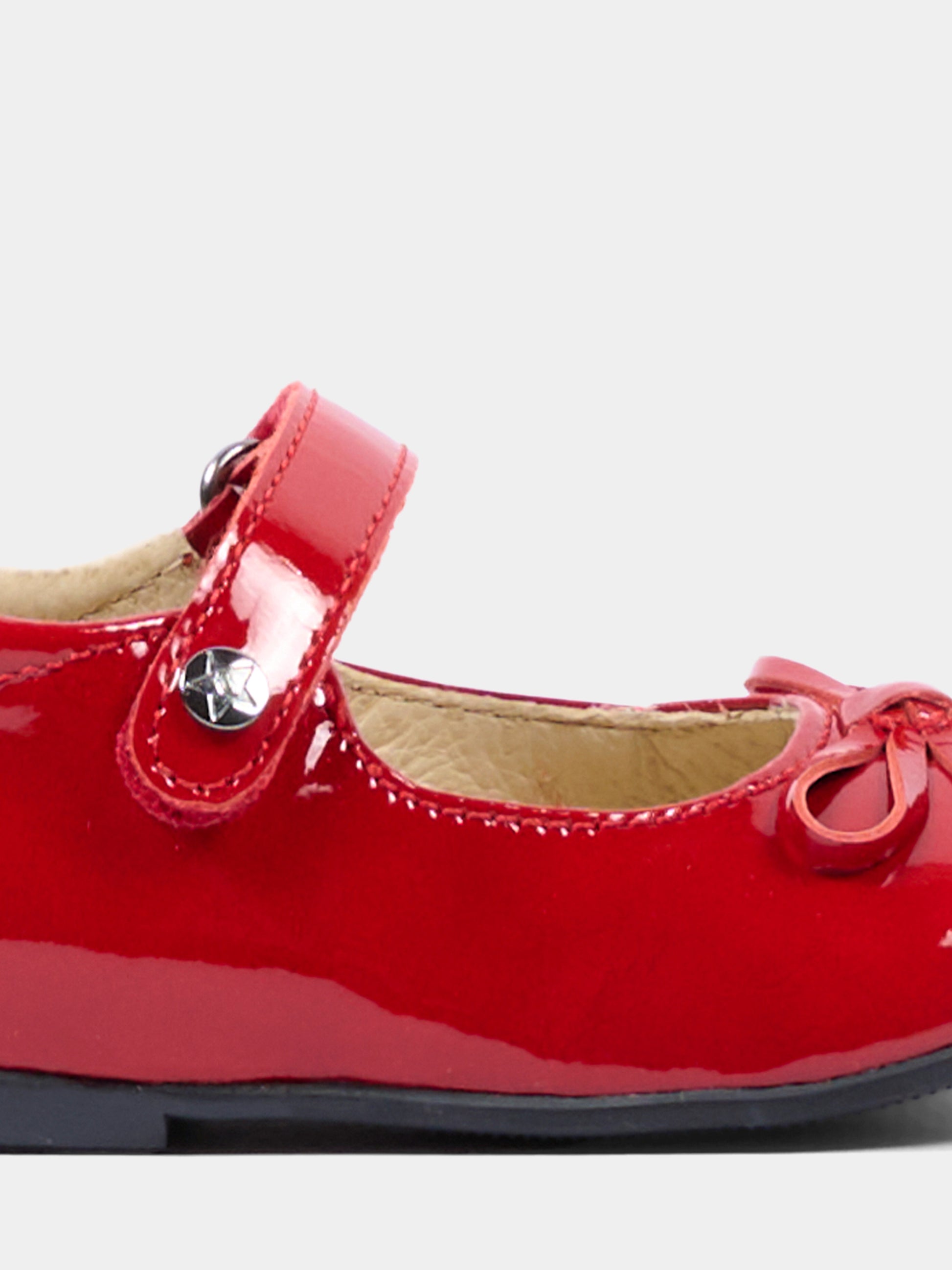 Ballerine rosse per neonata con fiocco,Naturino,001 2012962 01 0H13