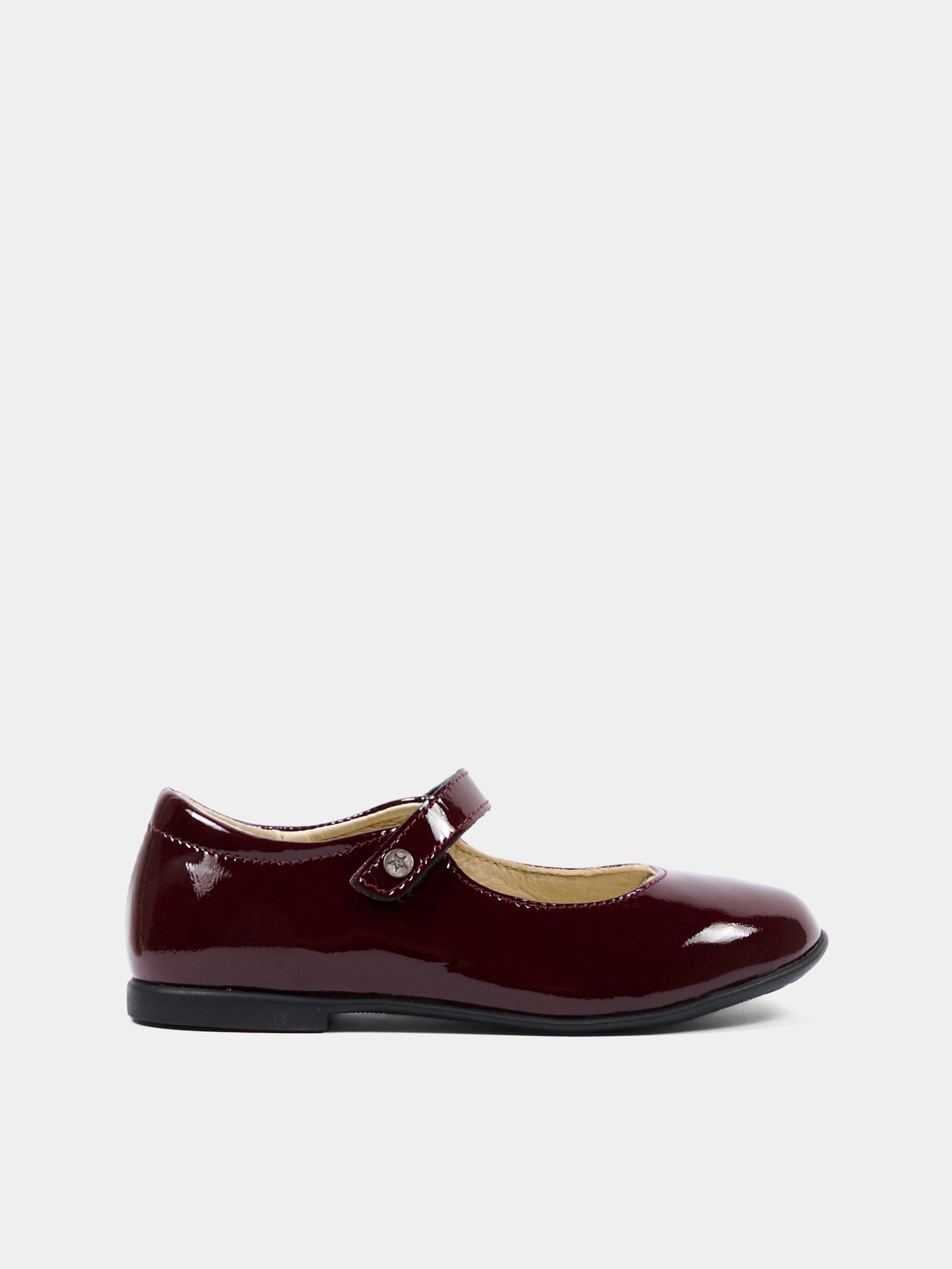 Ballerine bordeaux per bambina lucide,Naturino,001 2014859 04 0H02