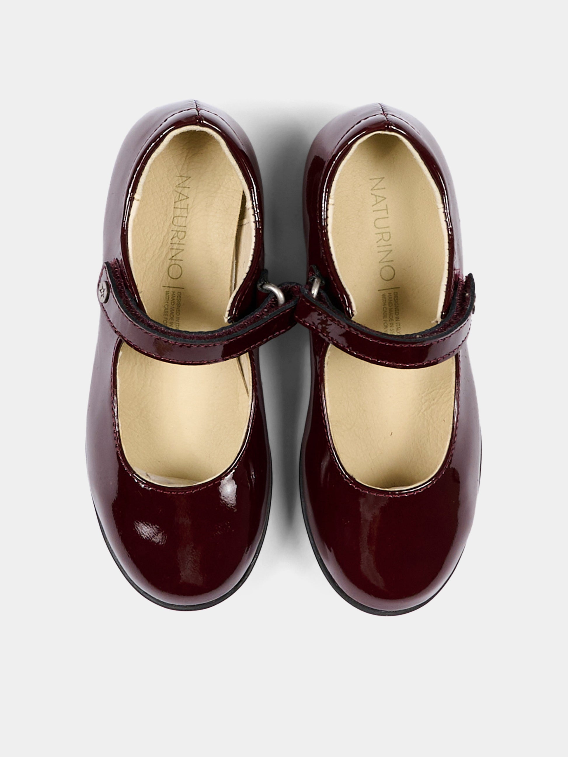Ballerine bordeaux per bambina lucide,Naturino,001 2014859 04 0H02