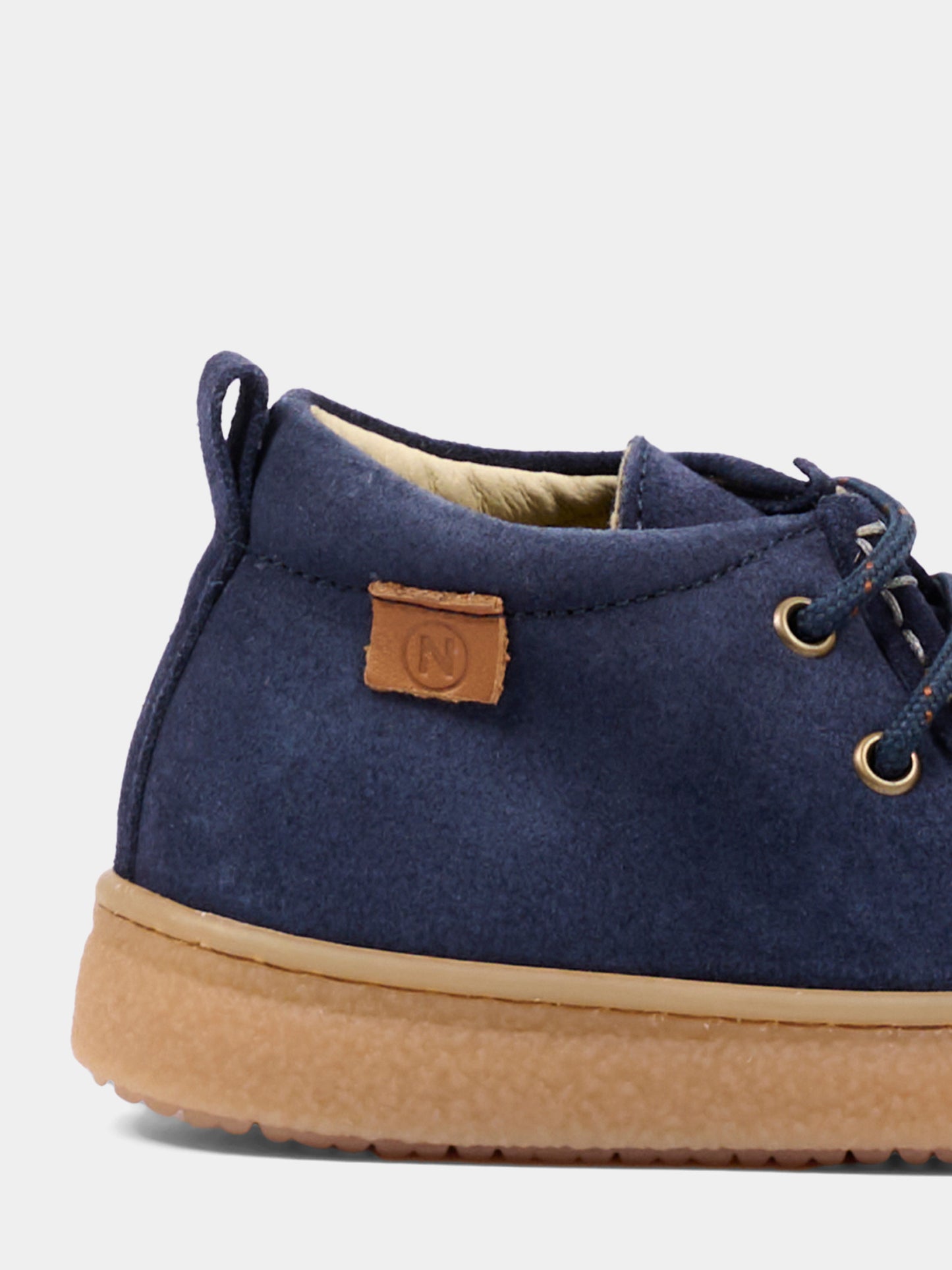 Stivaletti blu in suede con lacci,Naturino,001 2018103 01 0C02
