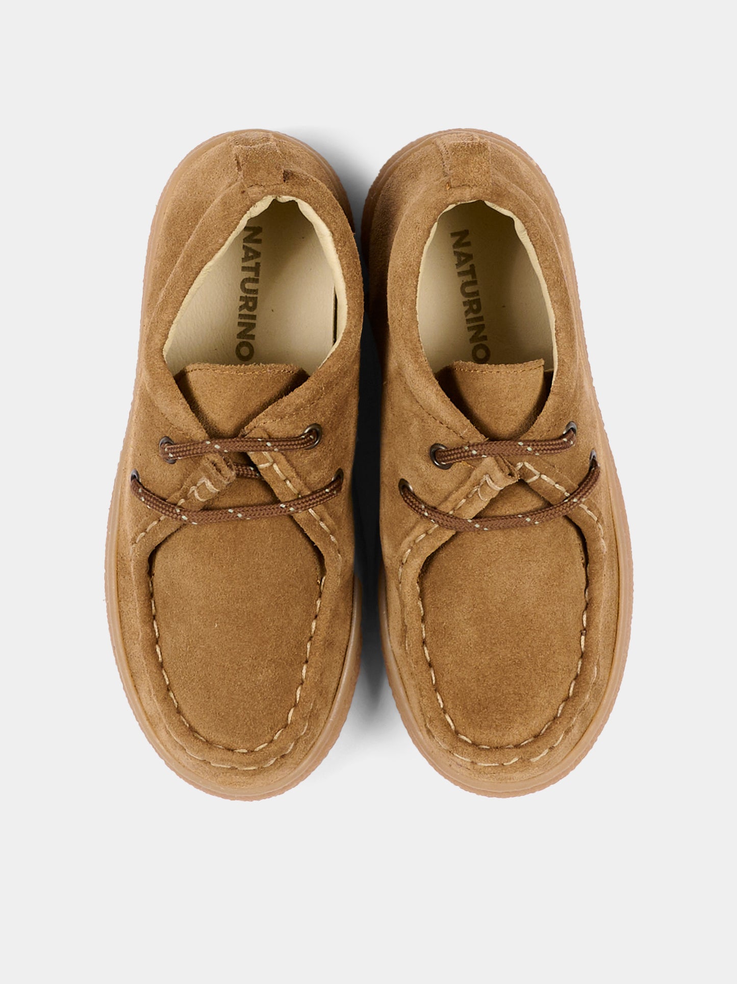 Stivaletti beige per bambino in suede,Naturino,001 2018103 01 0D06