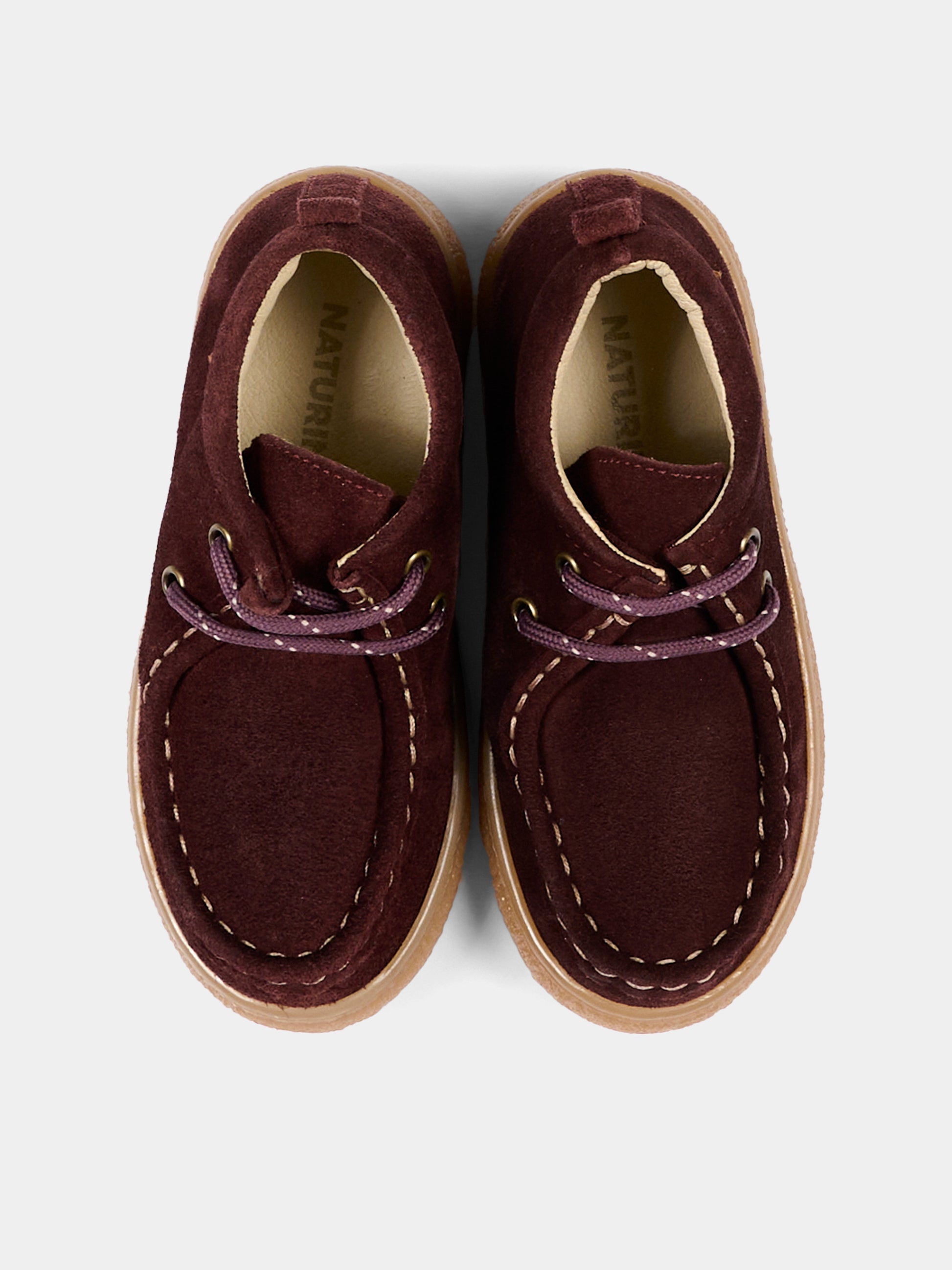 Stivaletti bordeaux per bambino con lacci,Naturino,001 2018103 01 0I01