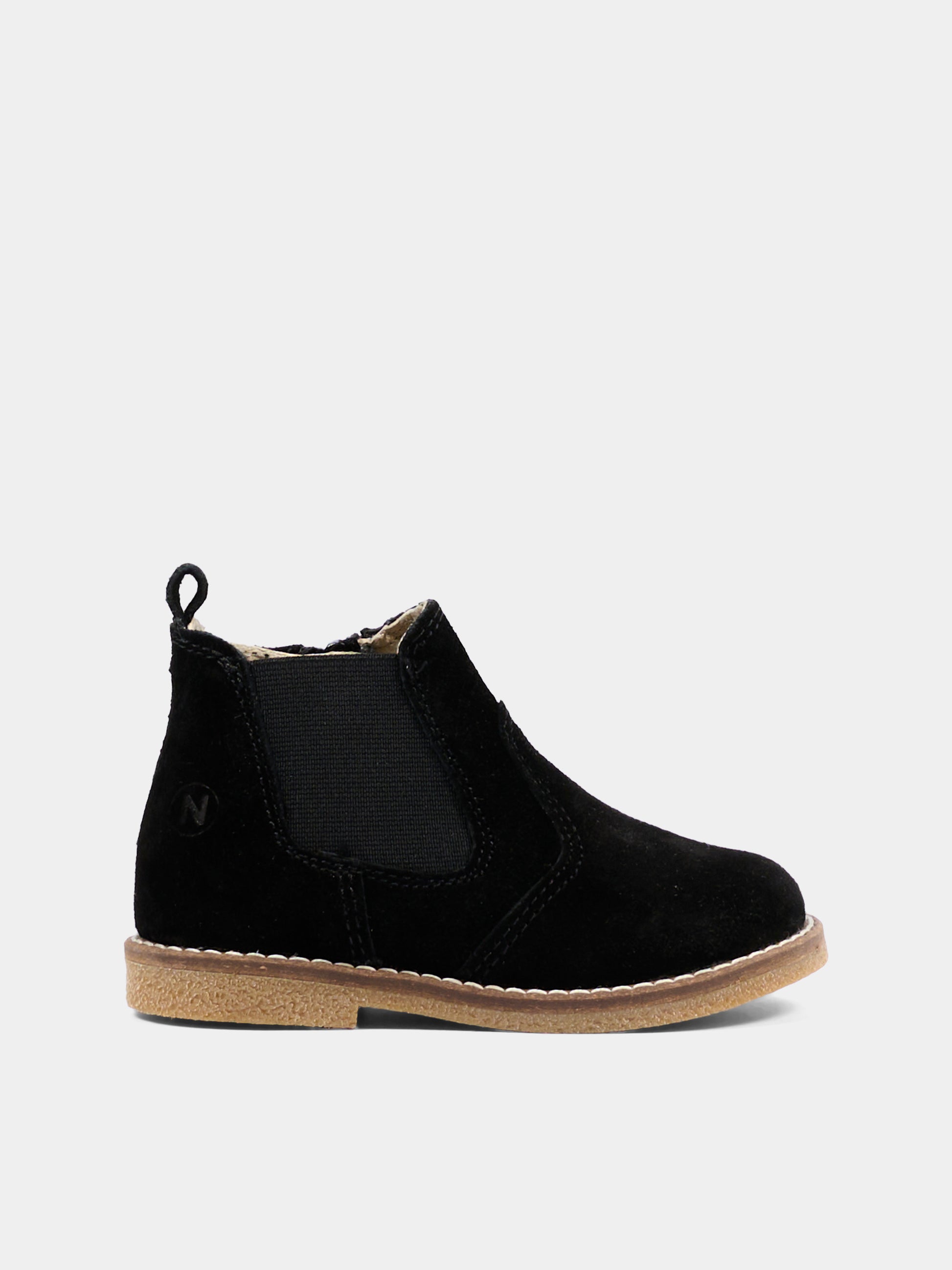 Stivaletti nero per neonato in suede,Naturino,001 2501691 01 0A01