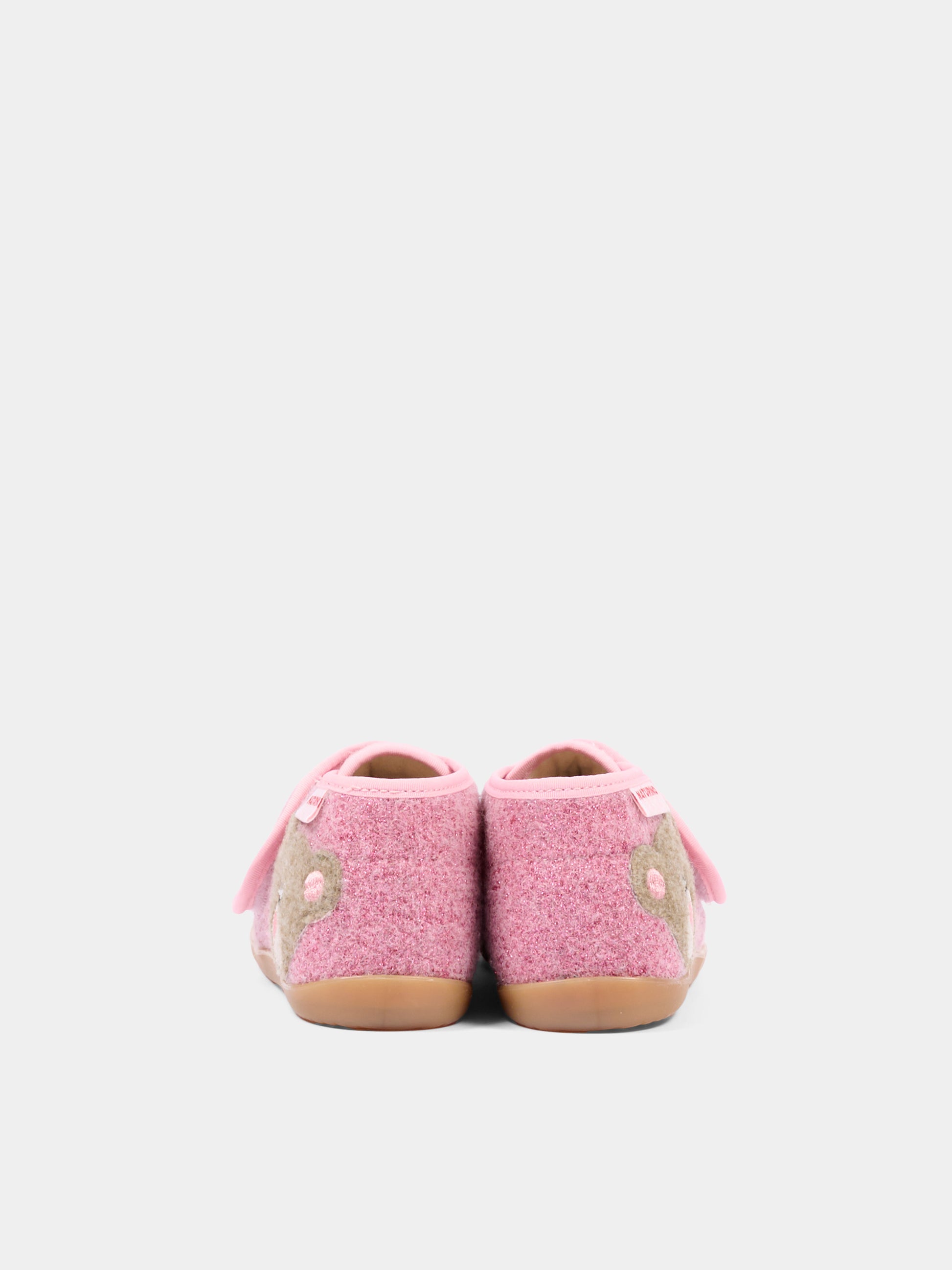 Pantofole rosa per neonata con orsetto,Naturino,001 4000627 04 0M02