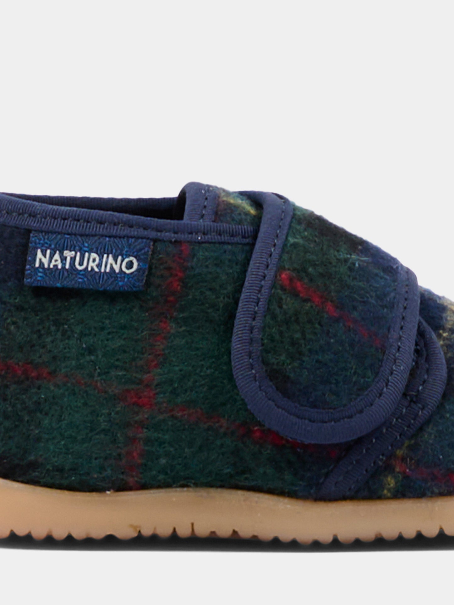 Pantofole blu per neonato tartan,Naturino,001 4000673 45 1C91