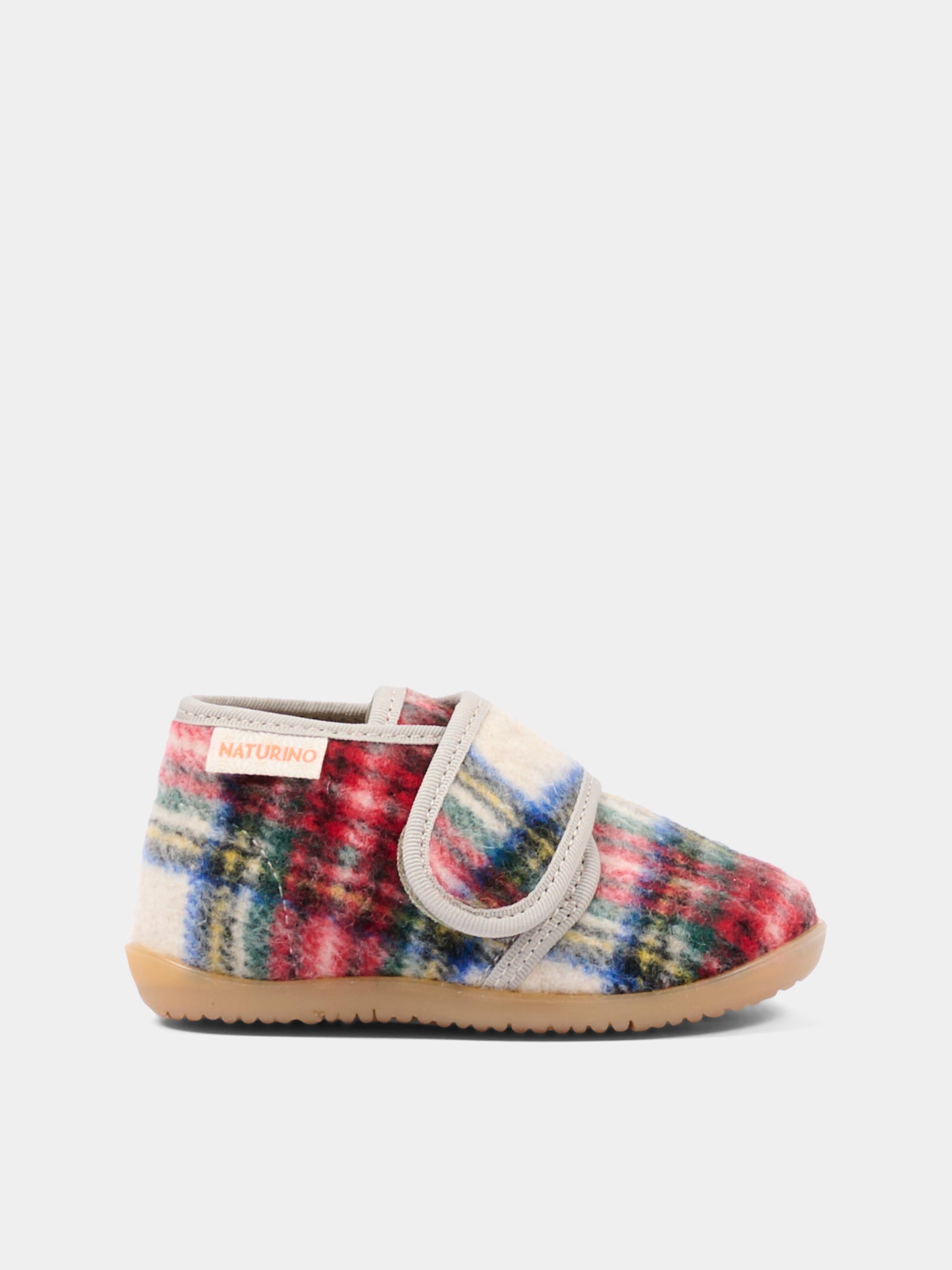 Pantofole multicolor per neonati tartan,Naturino,001 4000673 45 1E11