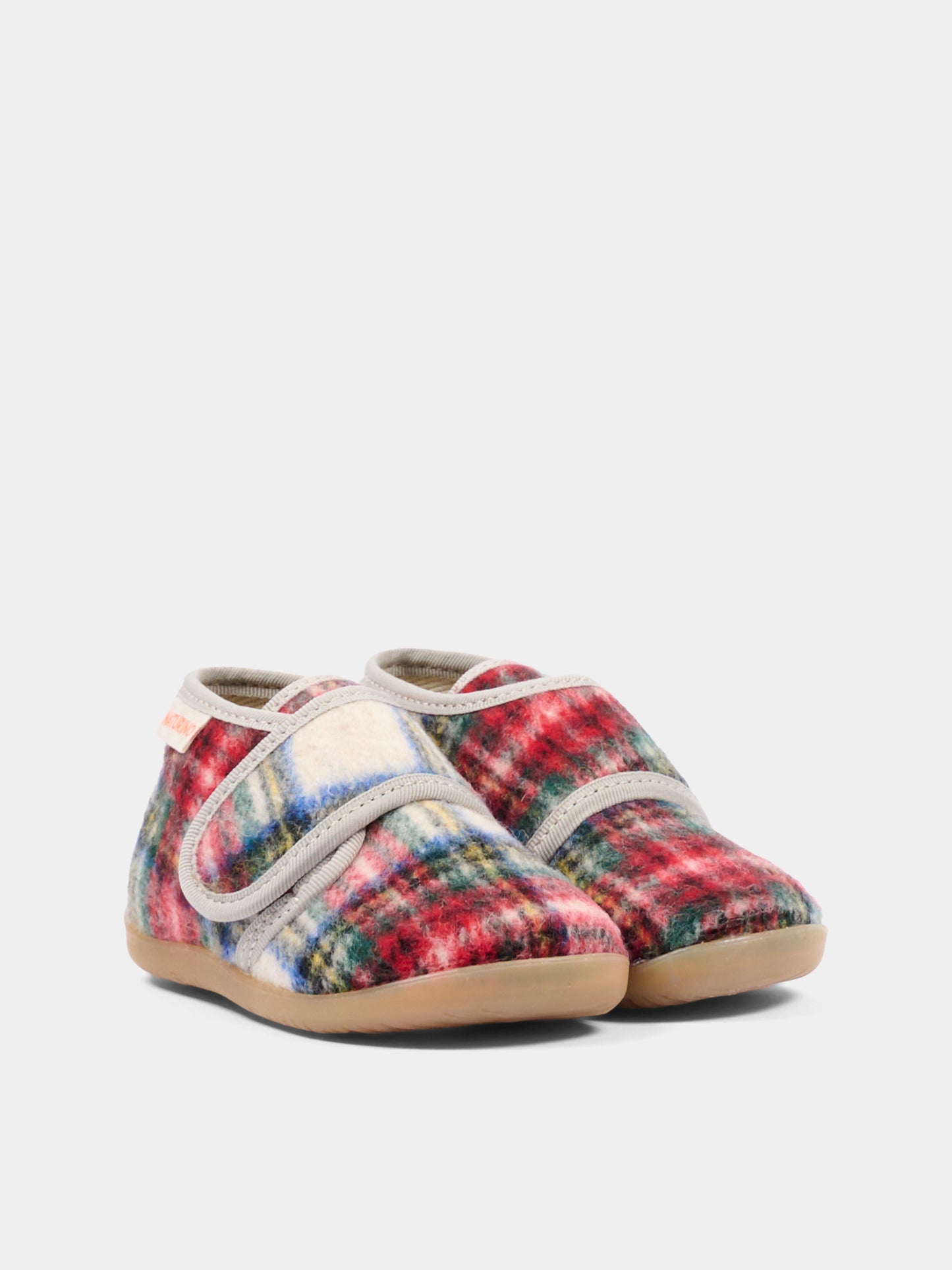 Pantofole multicolor per neonati tartan,Naturino,001 4000673 45 1E11